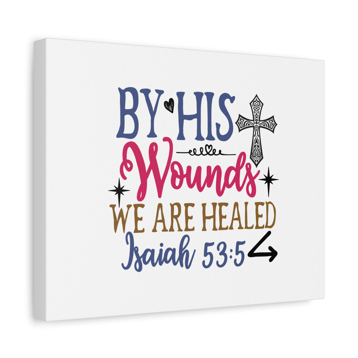Scripture Walls Isaiah 53:5 Rubies Bible Verse Canvas Christian Wall Art Ready to Hang Unframed-Express Your Love Gifts