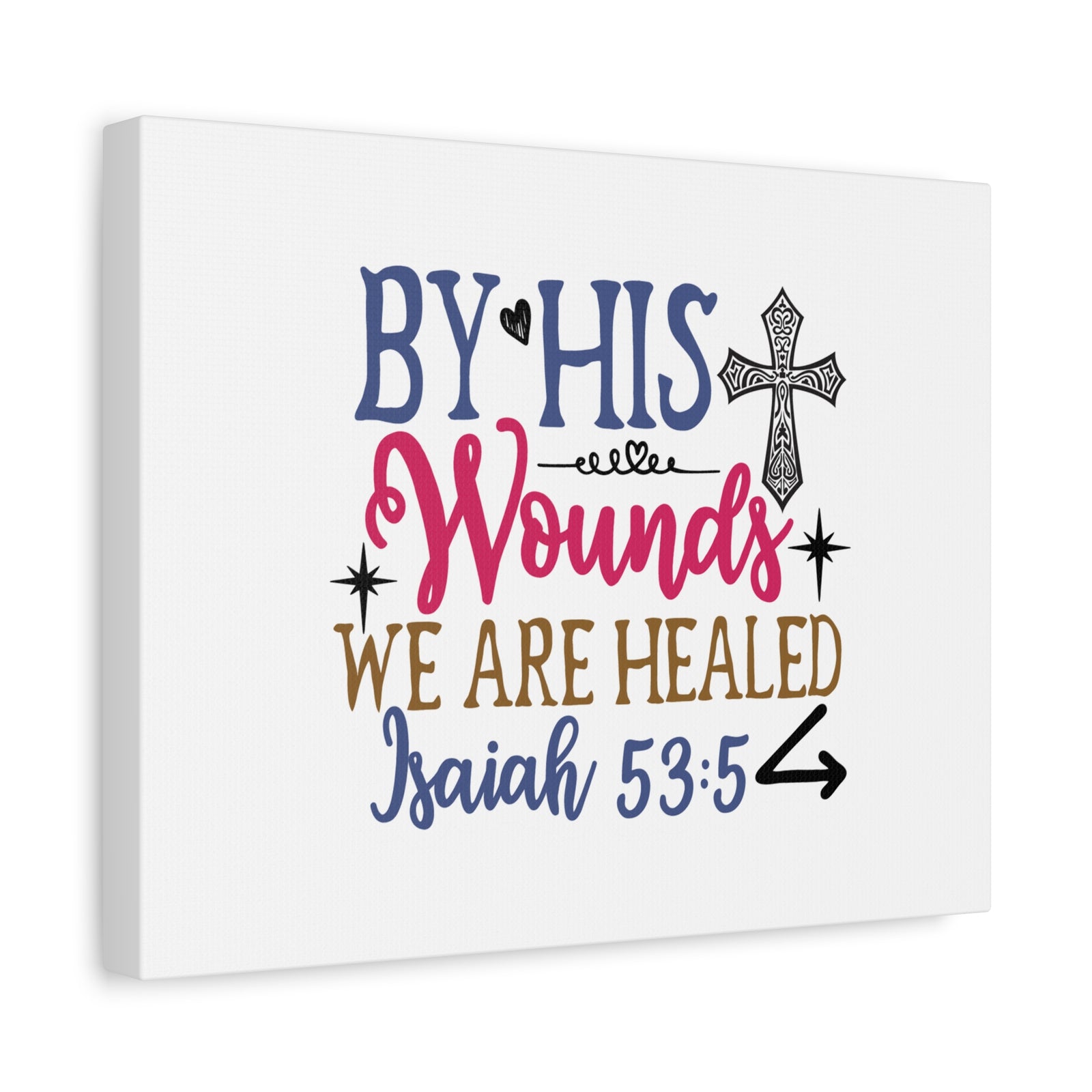 Scripture Walls Isaiah 53:5 Rubies Bible Verse Canvas Christian Wall Art Ready to Hang Unframed-Express Your Love Gifts
