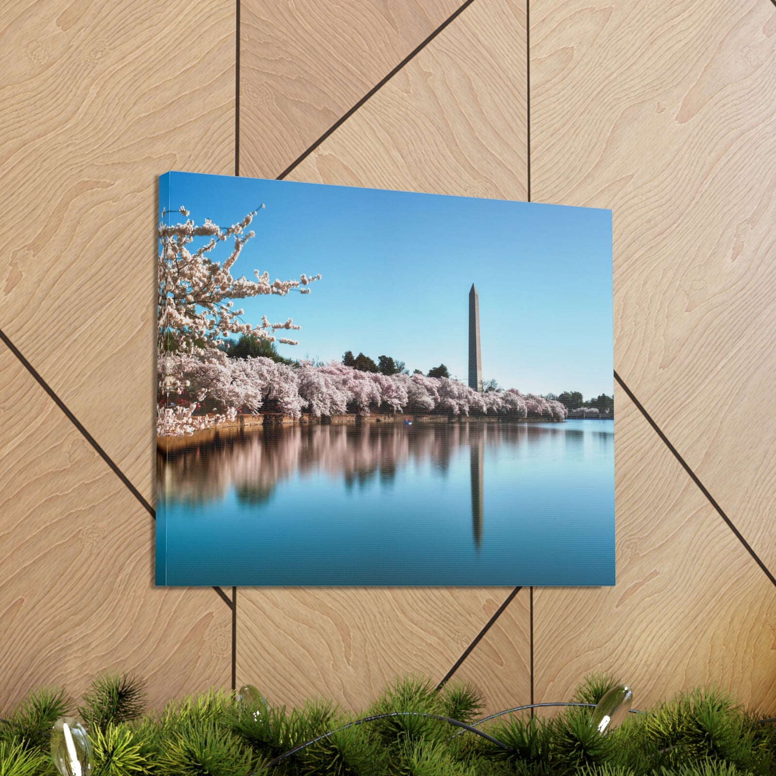 Cherry Blossom Festival at The National Mall Washington Modern Multicolor Scenic Nature Photography Canvas Home Office Decor Ready to Hang-Express Your Love Gifts