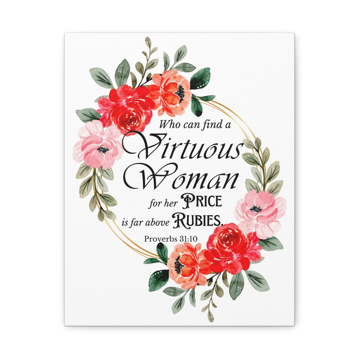 Scripture Walls Proverbs 31:10 A Virtuous Woman Bible Verse Canvas Christian Wall Art Ready to Hang Unframed-Express Your Love Gifts
