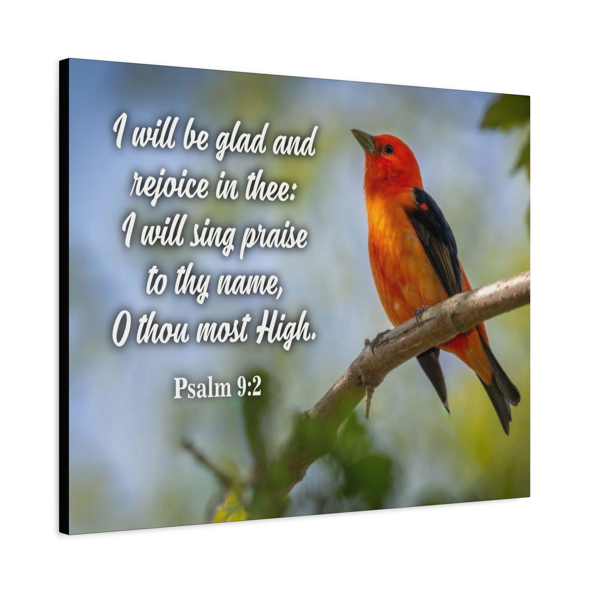 Bible Verse Canvas I WIll Sing Praise Psalm 9:2 Christian Home Decor Scripture Art-Express Your Love Gifts