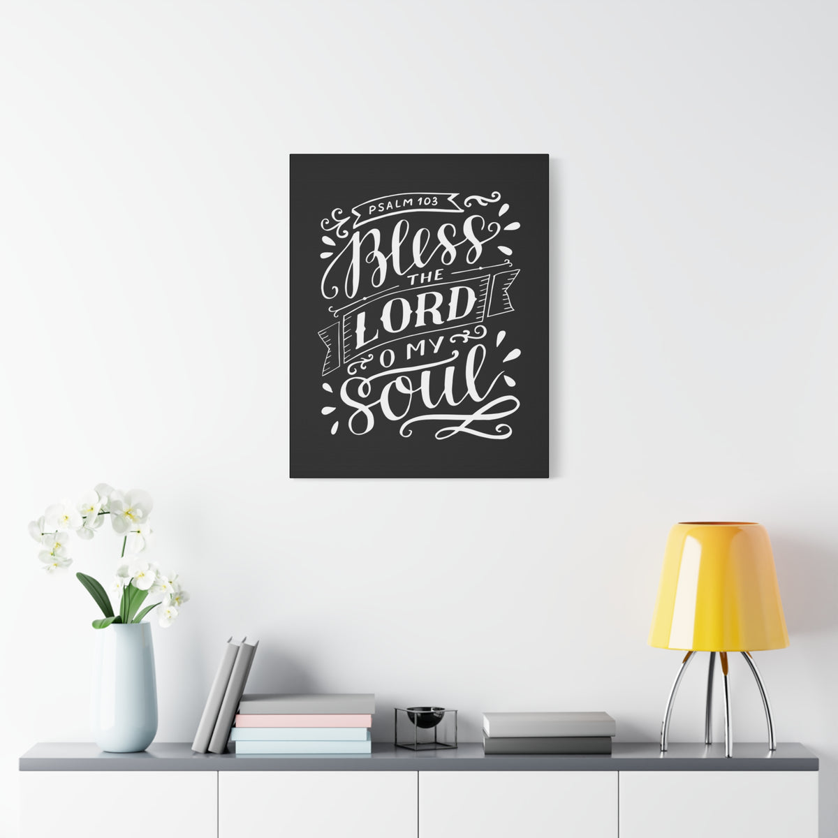 Scripture Canvas Bless The Lord Psalm 103 Christian Wall Art Bible Verse Print Ready to Hang-Express Your Love Gifts