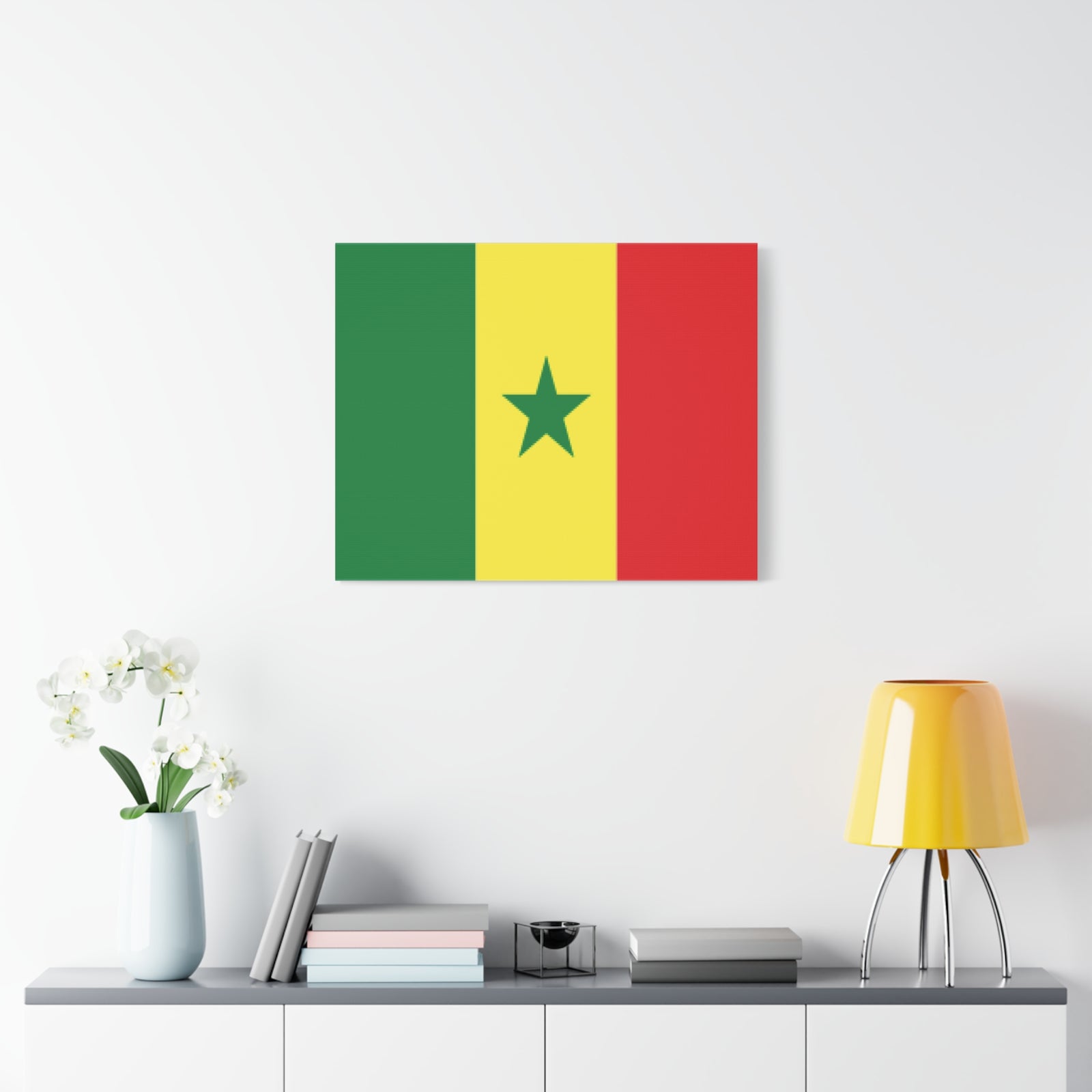 Senegal Country Flag Canvas Vibrant Wall Art Unframed Home Decor-Express Your Love Gifts