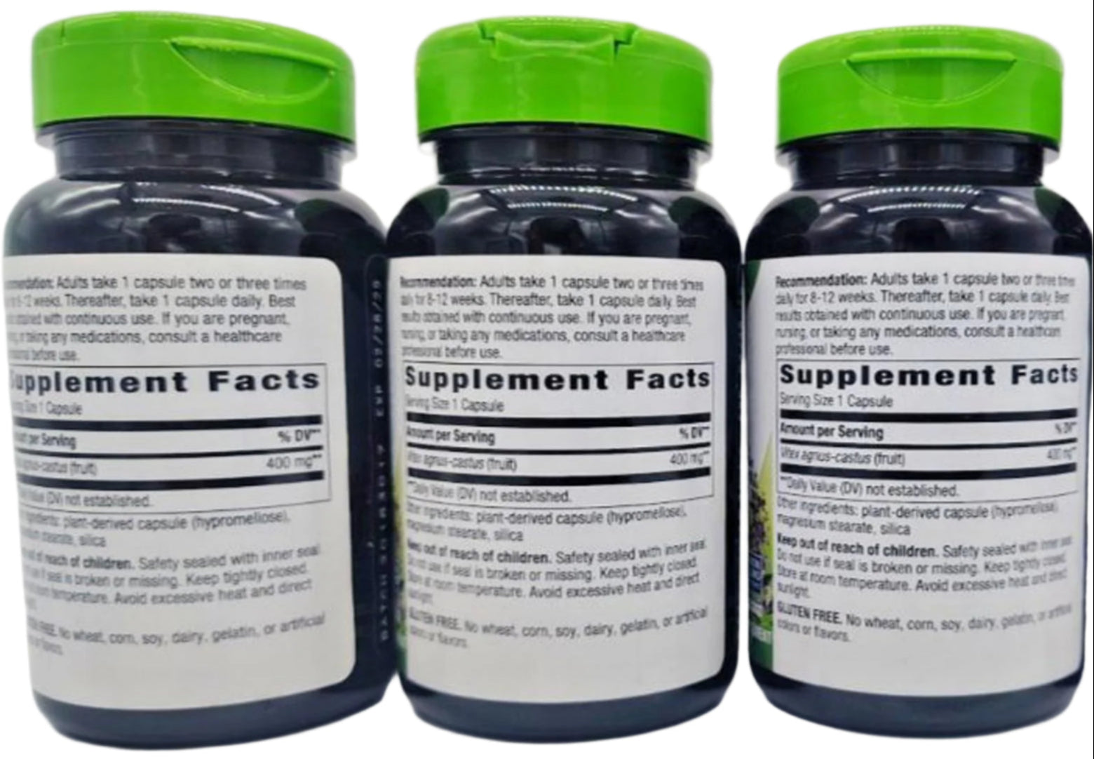 Nature’s Way Vitex Fruit Dietary Supplement 400 mg 100 Vegan Capsules 3 Pack-Express Your Love Gifts
