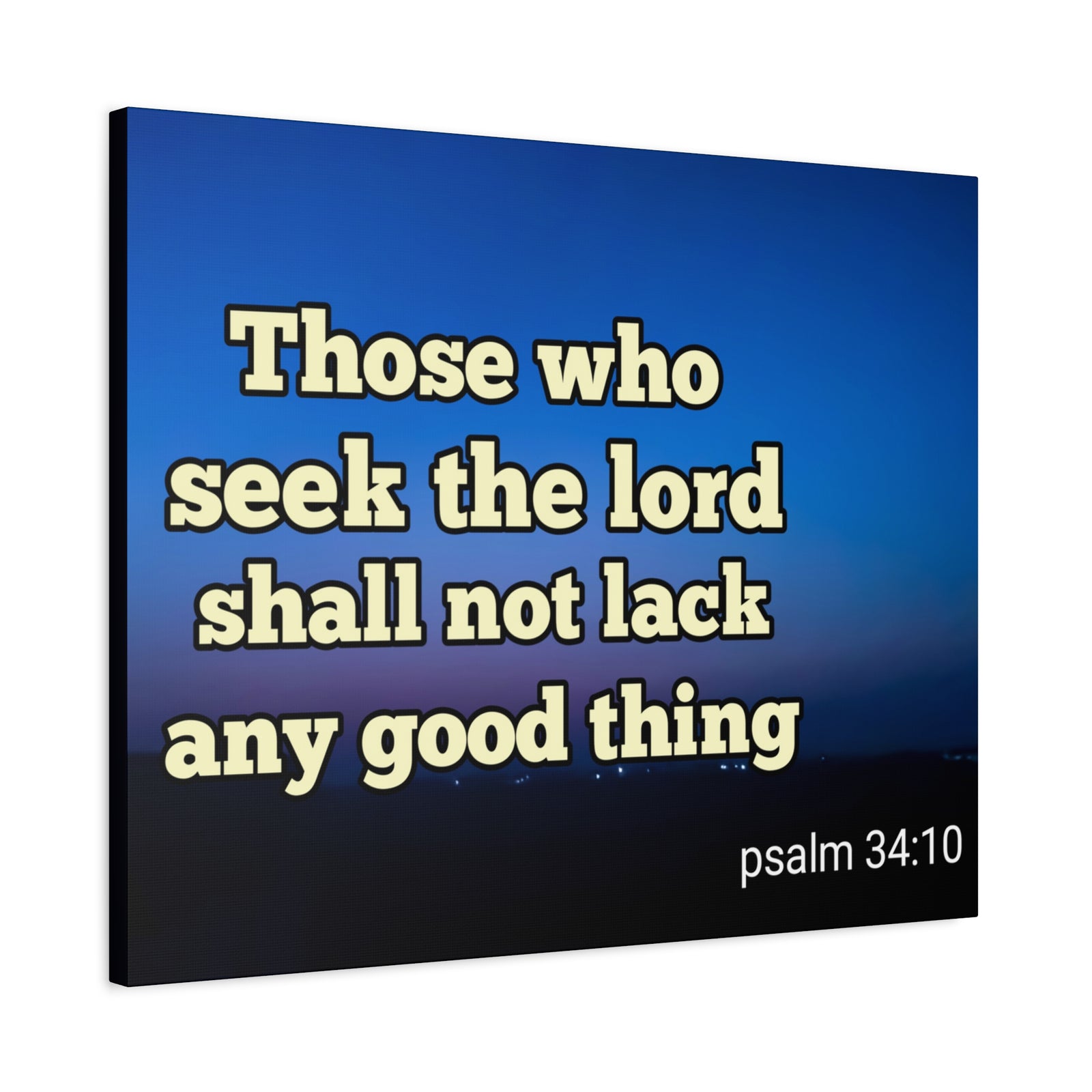 Scripture Walls Seek The Lord Psalm 34:10 Bible Verse Canvas Christian Wall Art Ready to Hang-Express Your Love Gifts