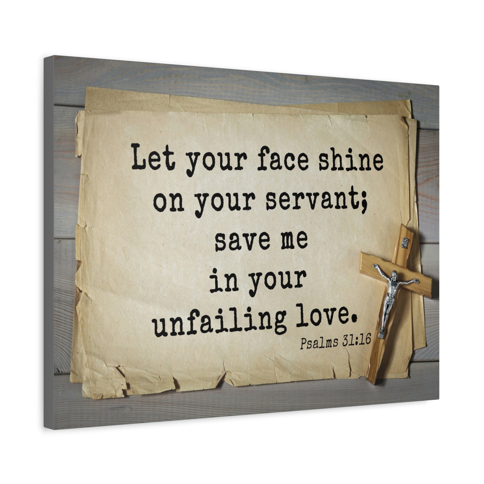 Scripture Walls Let Your Face Shine Psalm 31:16 Bible Verse Canvas Christian Wall Art Ready to Hang-Express Your Love Gifts