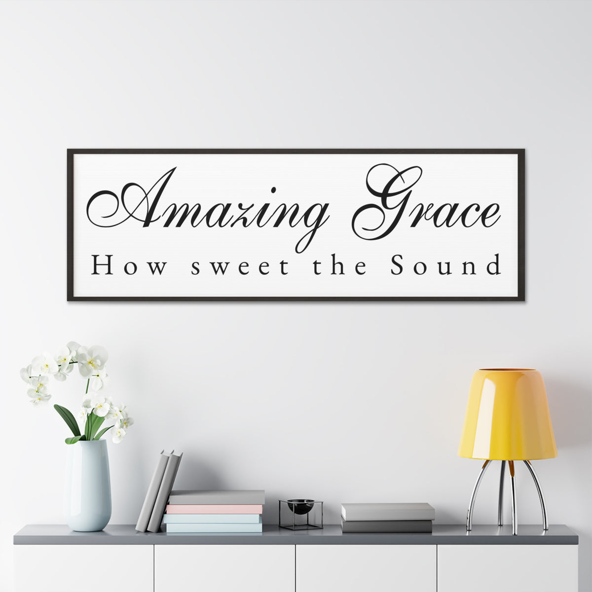Scripture Walls Amazing Grace White Bible Verse Canvas Christian Wall Art Ready to Hang Unframed-Express Your Love Gifts