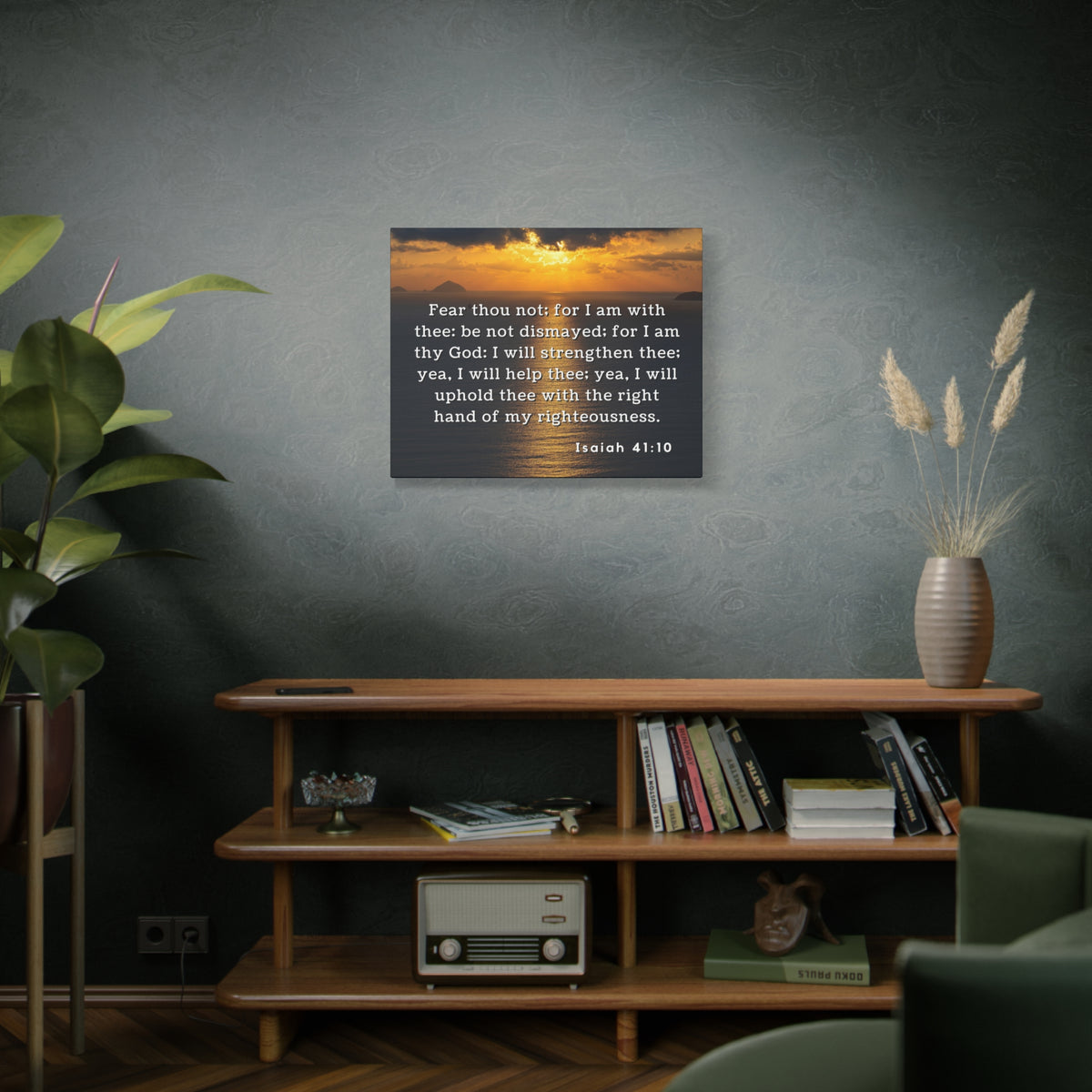 Scripture Walls Fear Thou Not Isaiah 41:10 Bible Verse Canvas Christian Wall Art Ready to Hang-Express Your Love Gifts