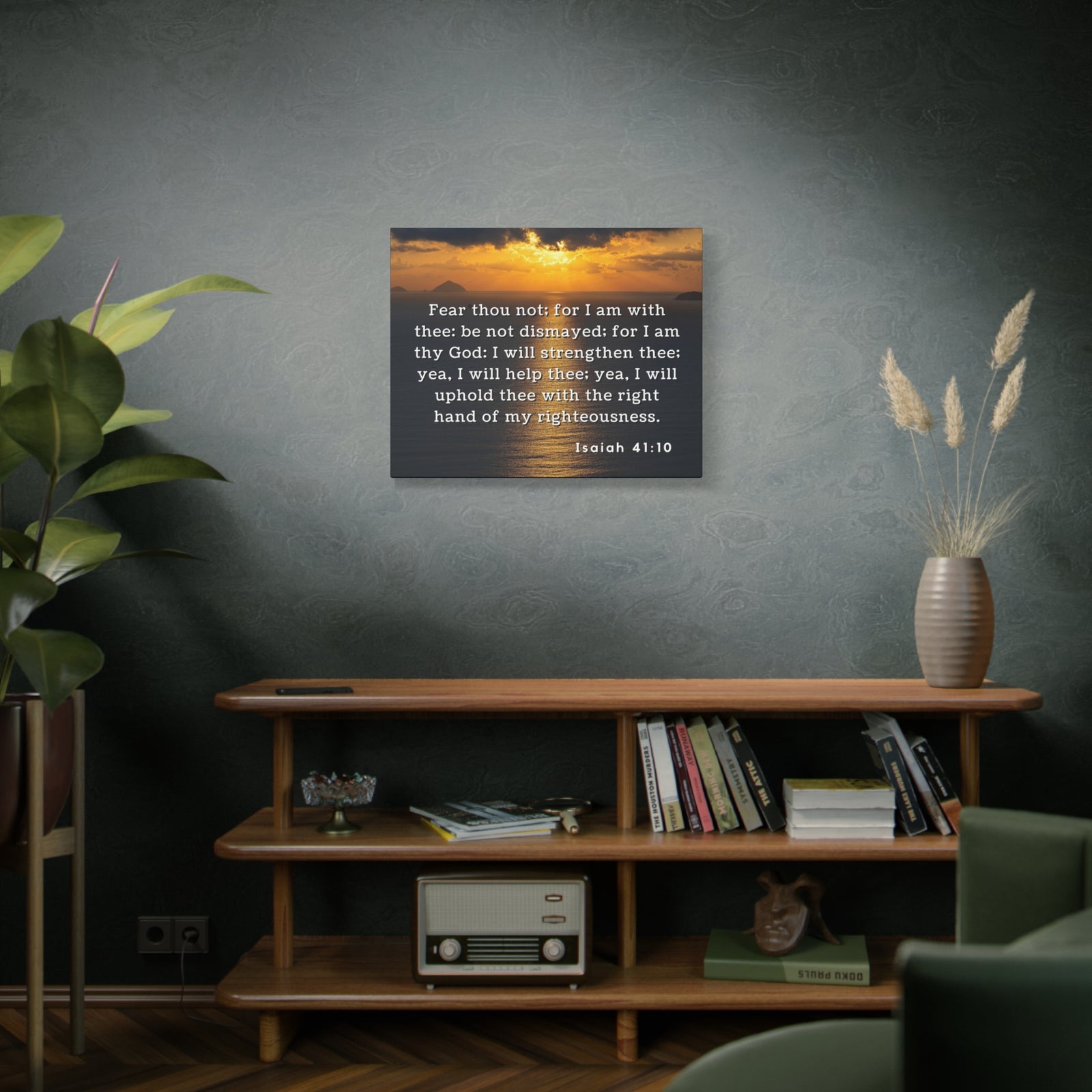 Scripture Walls Fear Thou Not Isaiah 41:10 Bible Verse Canvas Christian Wall Art Ready to Hang-Express Your Love Gifts