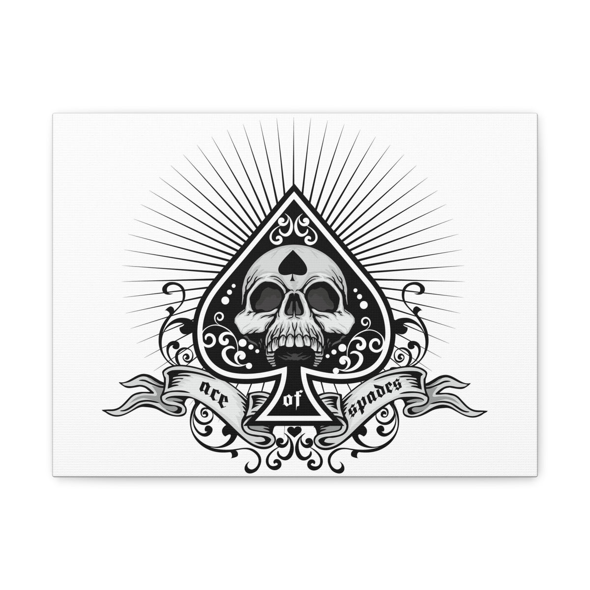 Grunge Ace of Spades Playing Card Canvas Wall Art for Home Decor Ready-to-Hang-Express Your Love Gifts