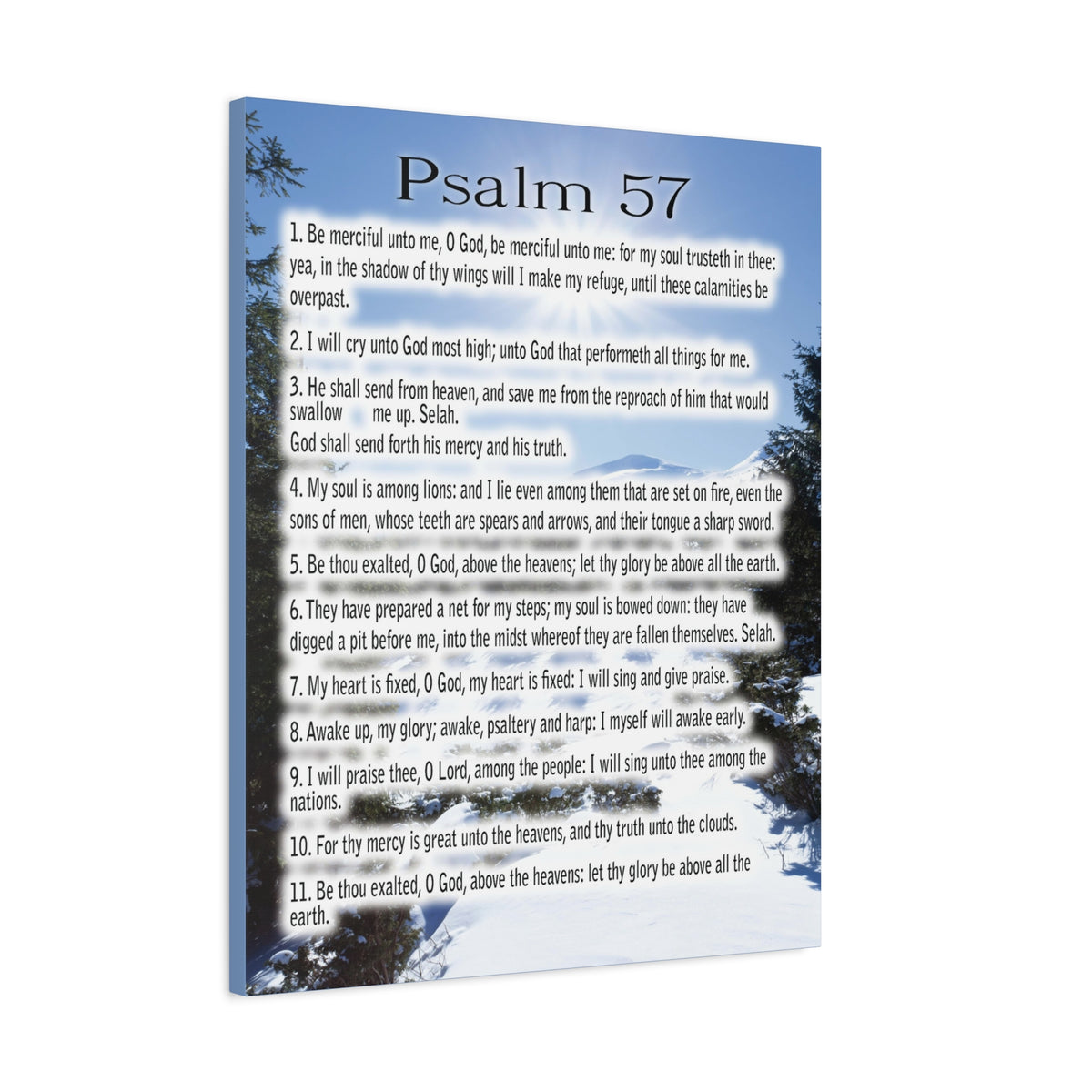 Scripture Walls Saved By Your Mercy Psalm 57:1 Christian Wall Art Print Ready to Hang-Express Your Love Gifts