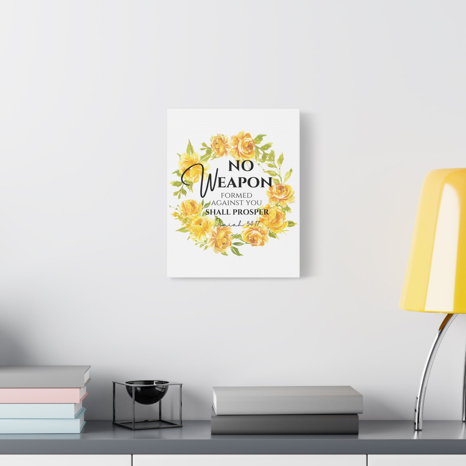 Scripture Walls Isaiah 54:17 No Weapon Bible Verse Canvas Christian Wall Art Ready to Hang Unframed-Express Your Love Gifts