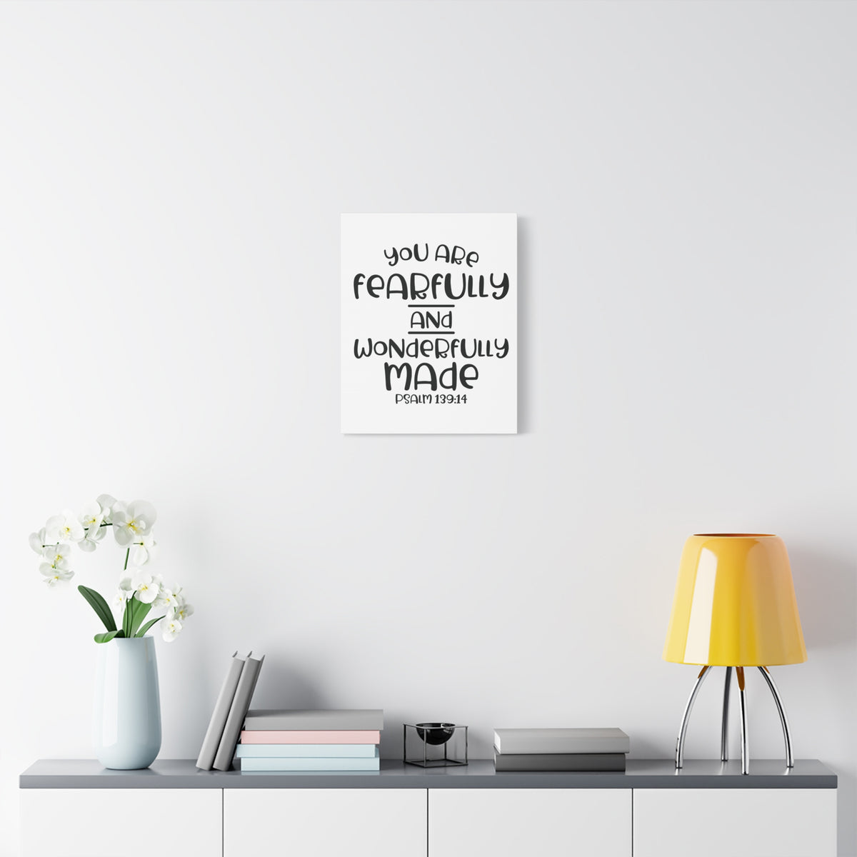 Scripture Canvas You Are Fearfully Psalm 139:14 Christian Wall Art Bible Verse Print Ready to Hang-Express Your Love Gifts