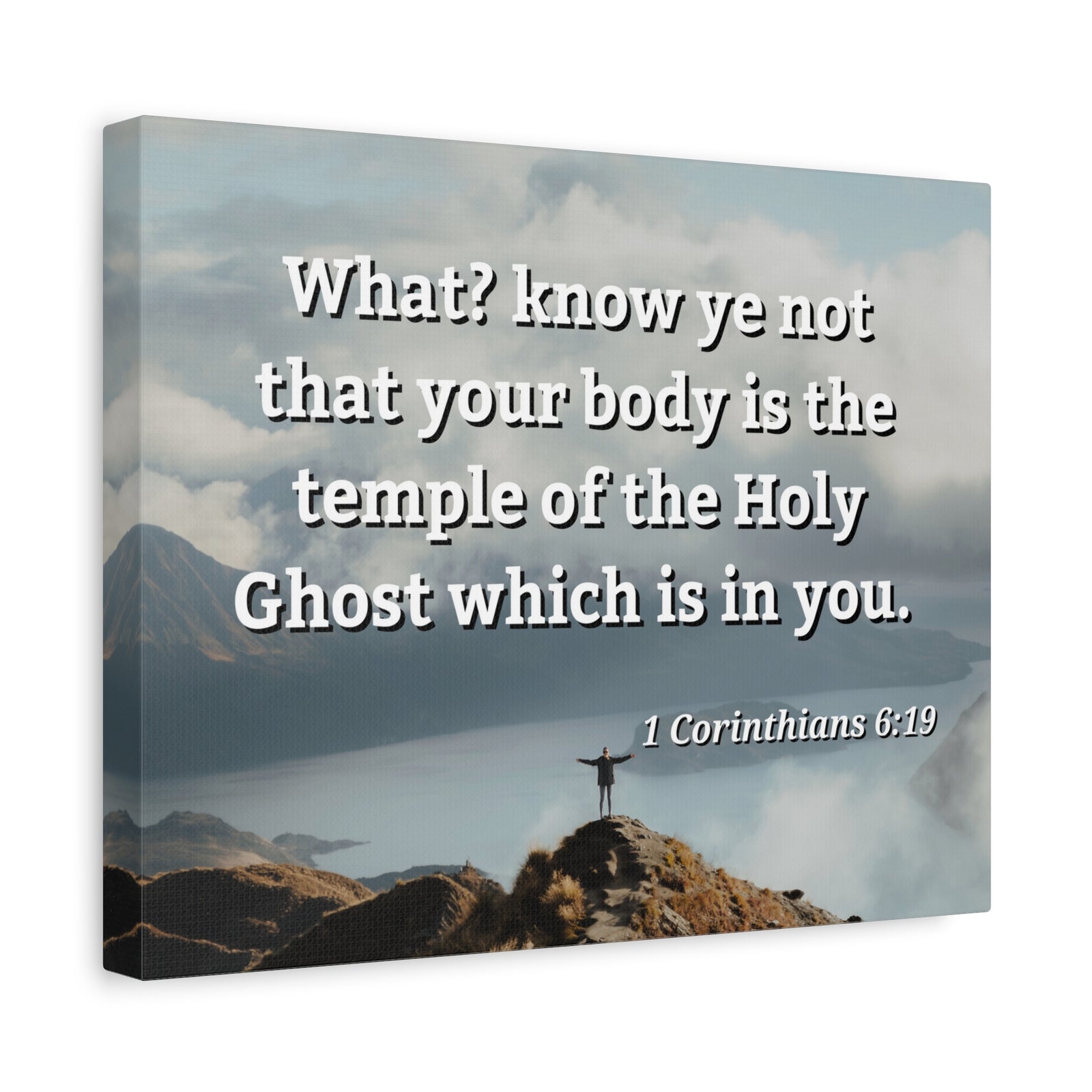 Scripture Walls Holy Ghost 1 Corinthians 6:19 Bible Verse Canvas Christian Wall Art Ready to Hang-Express Your Love Gifts