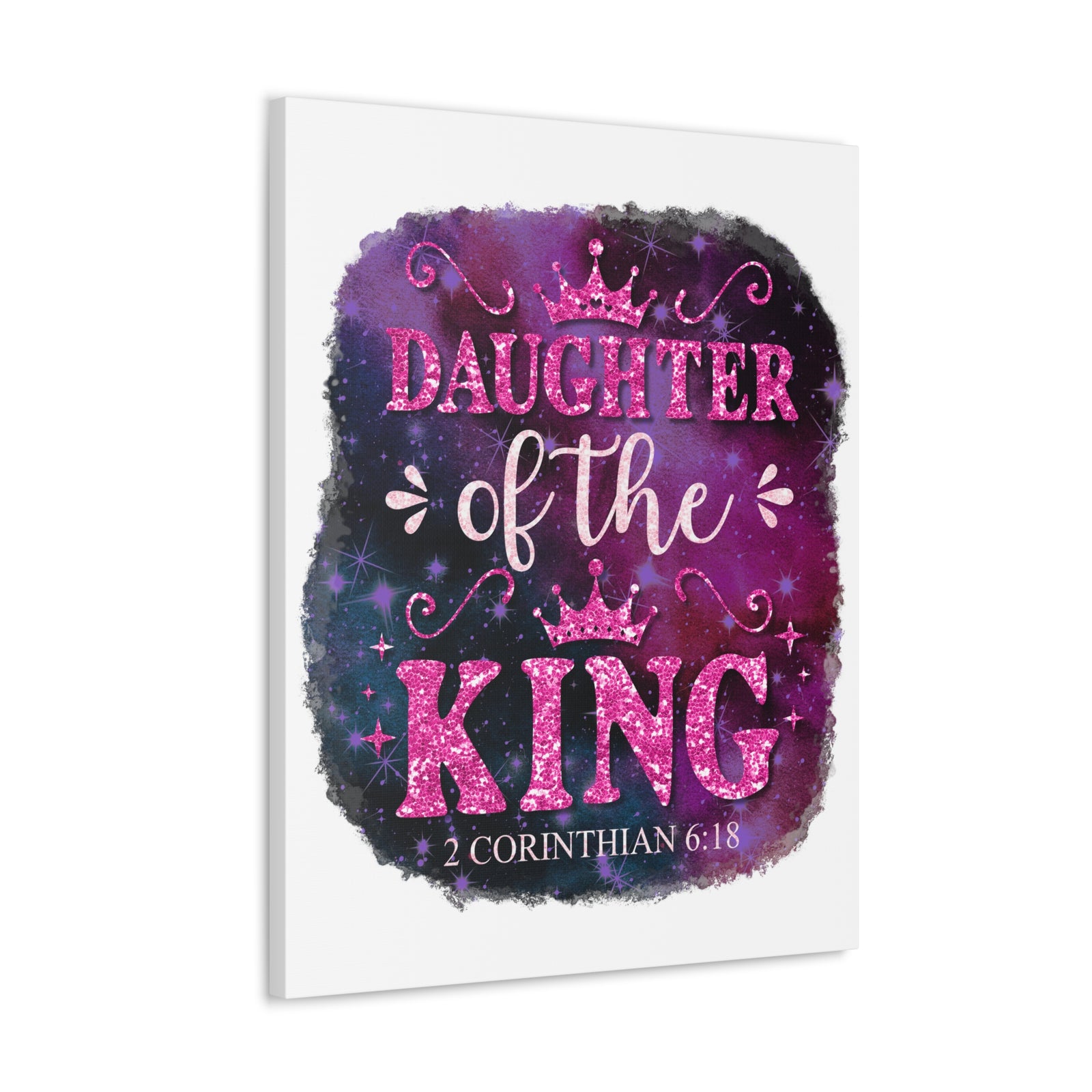 Scripture Walls 2 Corinthian 6:18 Daughter of the King Bible Verse Canvas Christian Wall Art Ready to Hang Unframed-Express Your Love Gifts
