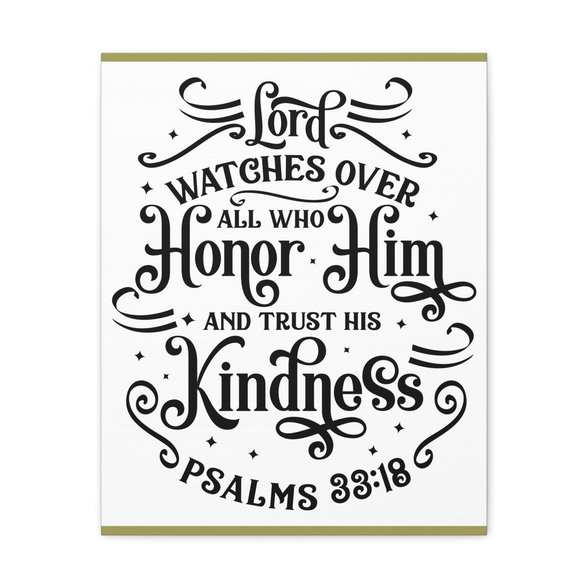 Scripture Walls Lord Watches Over All Who Honor Him Psalms 33:18 Bible Verse Canvas Christian Wall Art Ready To Hang-Express Your Love Gifts