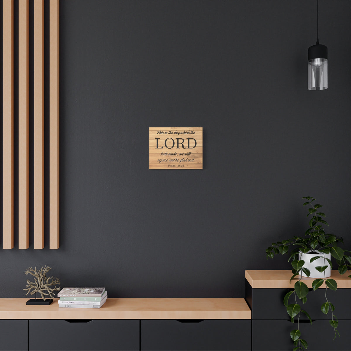 Scripture Walls The Lord Hath Made Psalm 118:24 Bible Verse Canvas Christian Wall Art Ready to Hang-Express Your Love Gifts
