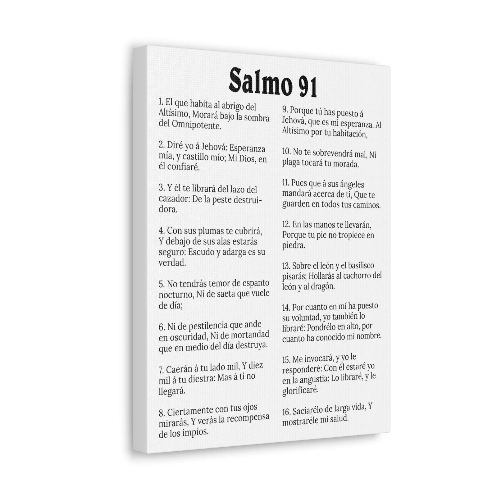 Scripture Walls Salmo 91 White Christian Wall Art Print Ready to Hang Unframed-Express Your Love Gifts