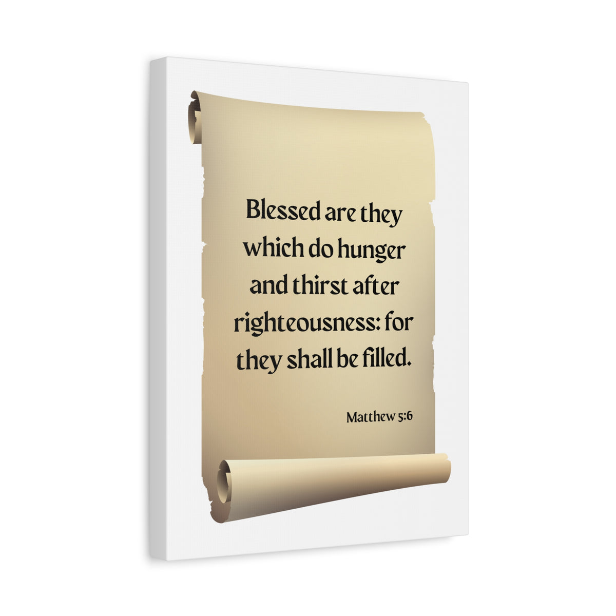 Scripture Walls Righteousness Matthew 5:6 Scroll Bible Verse Canvas Christian Wall Art Ready to Hang-Express Your Love Gifts