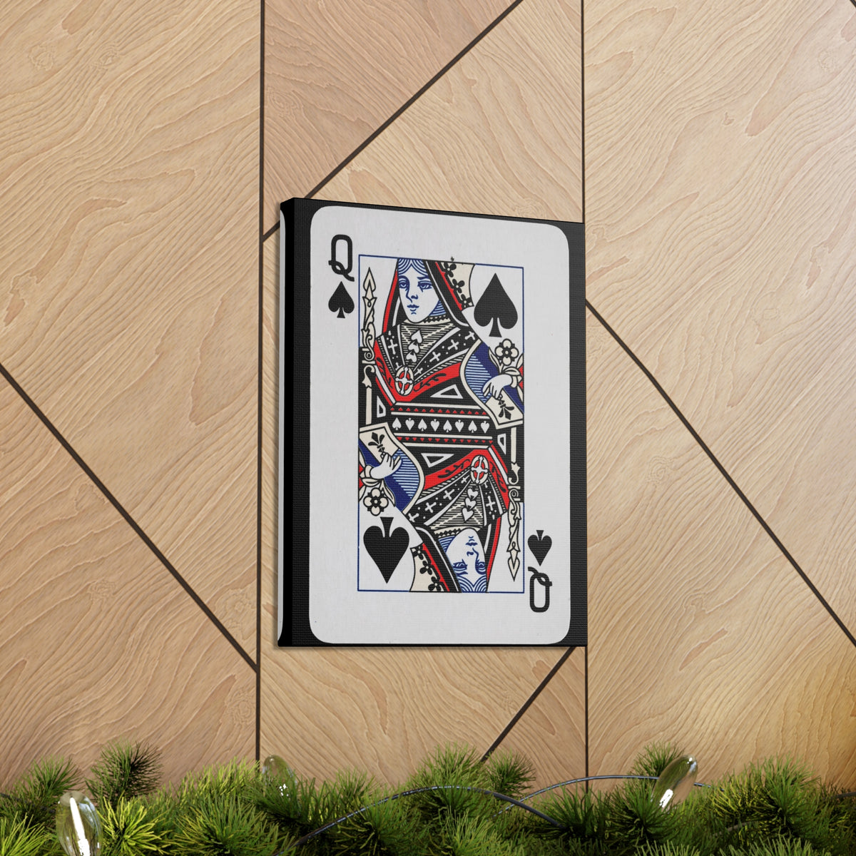 Queen of Spades Playing Card Canvas Wall Art for Home Decor Ready-to-Hang-Express Your Love Gifts