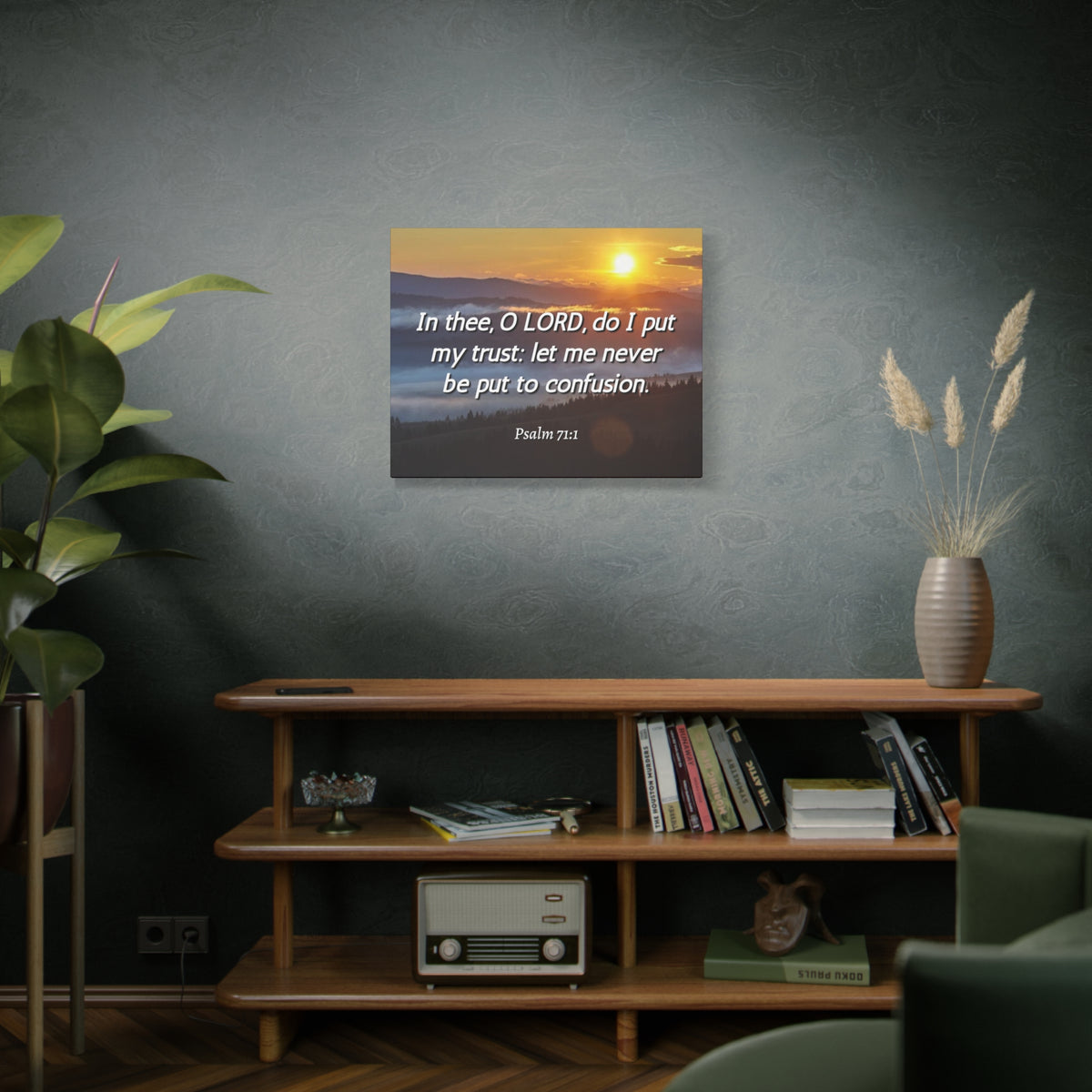 Scripture Canvas Confusion Psalm 71:1 Christian Wall Art Bible Verse Print Ready to Hang-Express Your Love Gifts