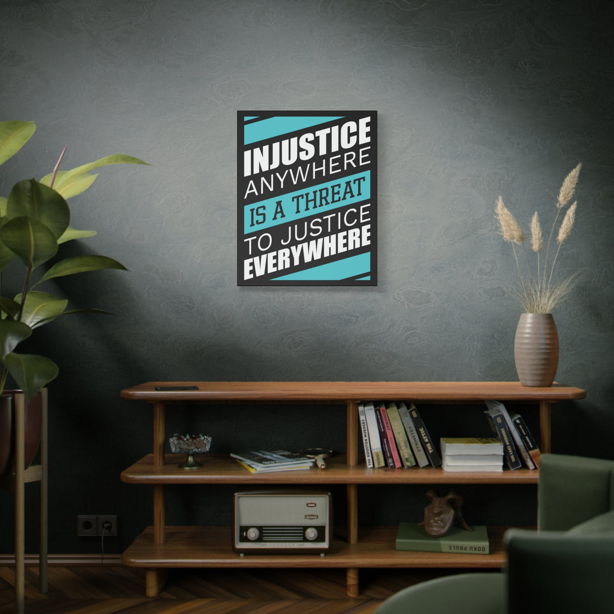 Inspirational Quote Canvas Threat To Justice Wall Art Motivational Motto Inspiring Prints Artwork Decor Ready to Hang-Express Your Love Gifts