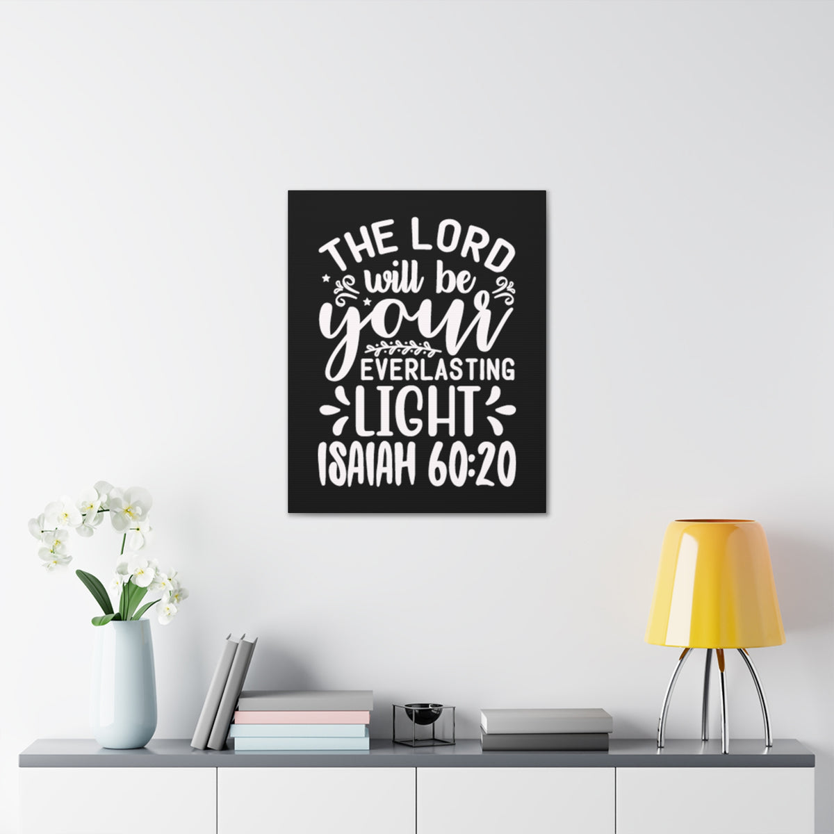 Scripture Walls Isaiah 60:20 Everlasting Life Bible Verse Canvas Christian Wall Art Ready to Hang Unframed-Express Your Love Gifts