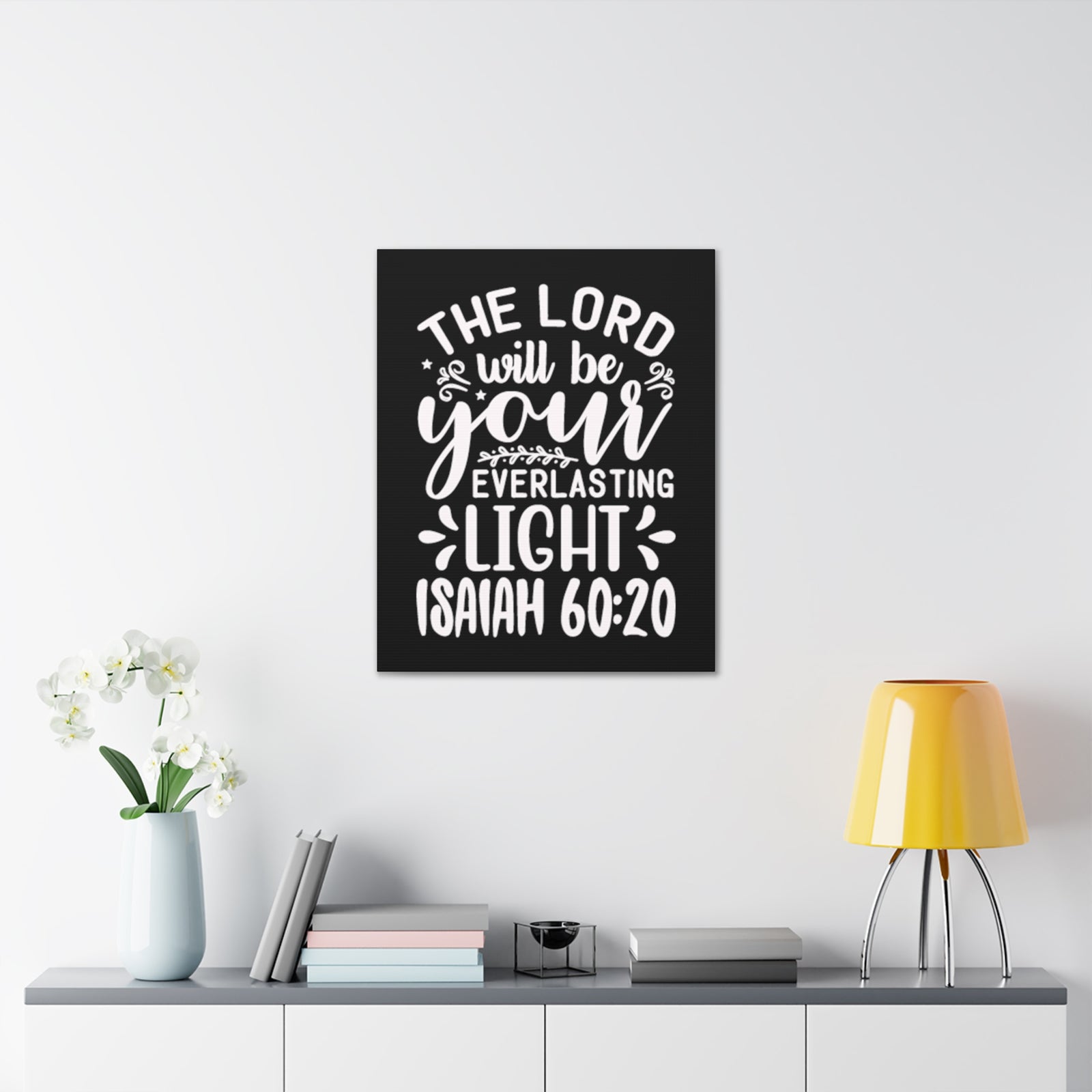 Scripture Walls Isaiah 60:20 Everlasting Life Bible Verse Canvas Christian Wall Art Ready to Hang Unframed-Express Your Love Gifts