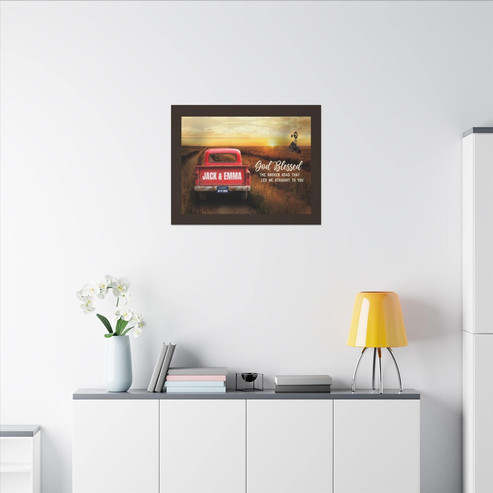 Personalized God Bless The Broken Road Custom Canvas Wall Art-Express Your Love Gifts