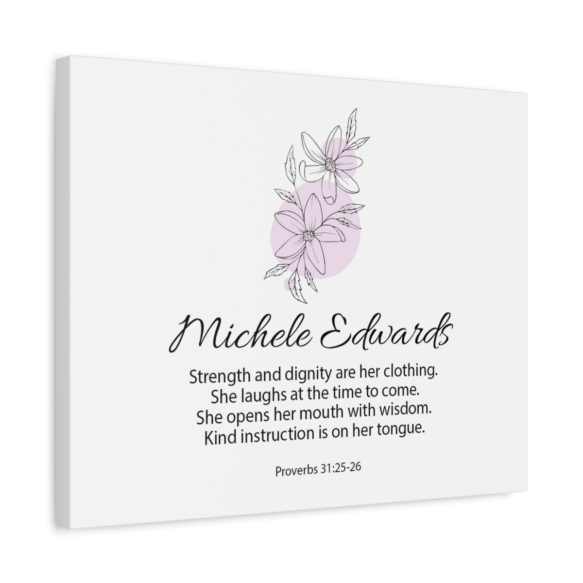 Personalized Proverbs 31:25-26 Canvas – Strength and Dignity – Custom Christian Wall Art-Express Your Love Gifts