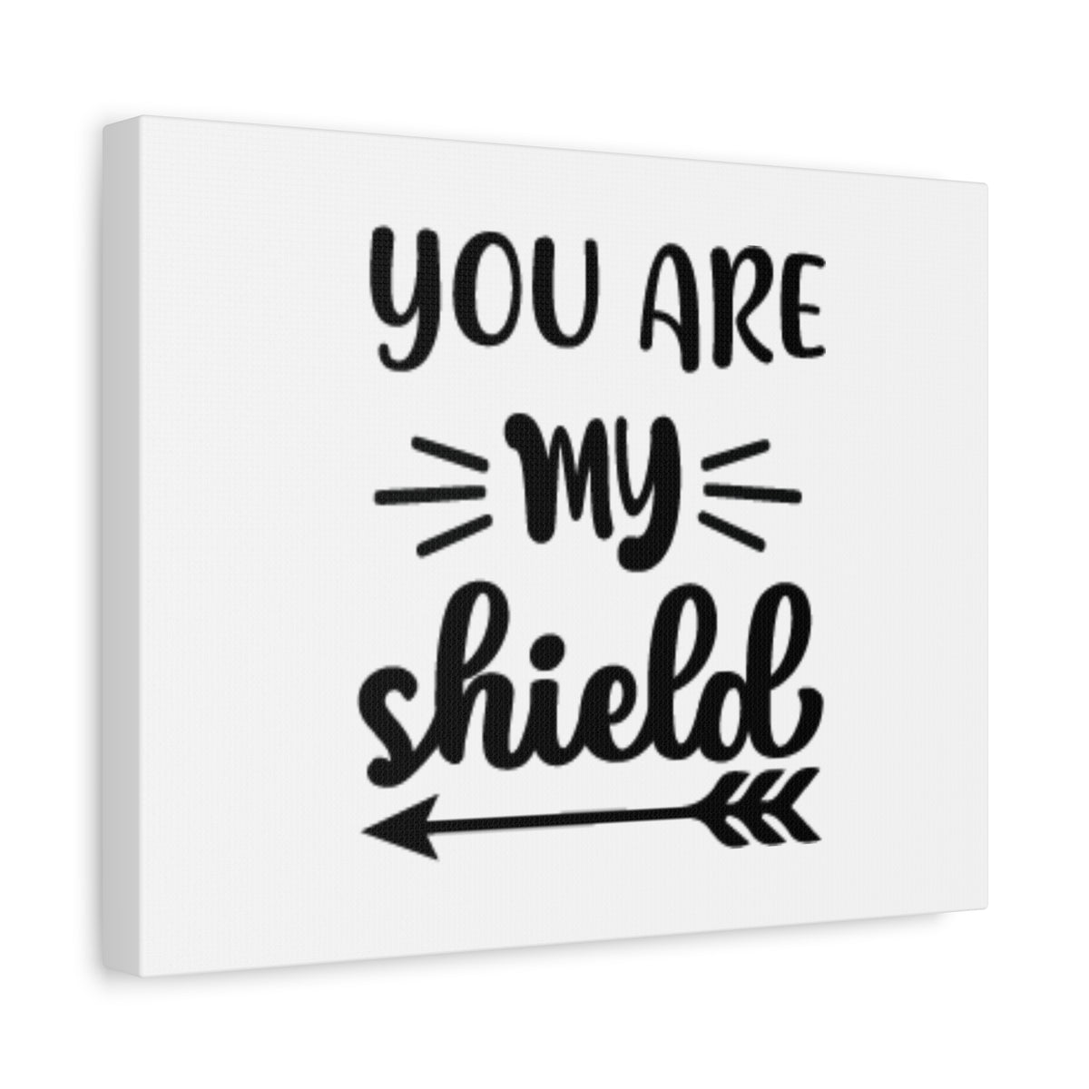 Scripture Canvas You Are My Shield Psalm 3:3 Christian Wall Art Bible Verse Print Ready to Hang-Express Your Love Gifts