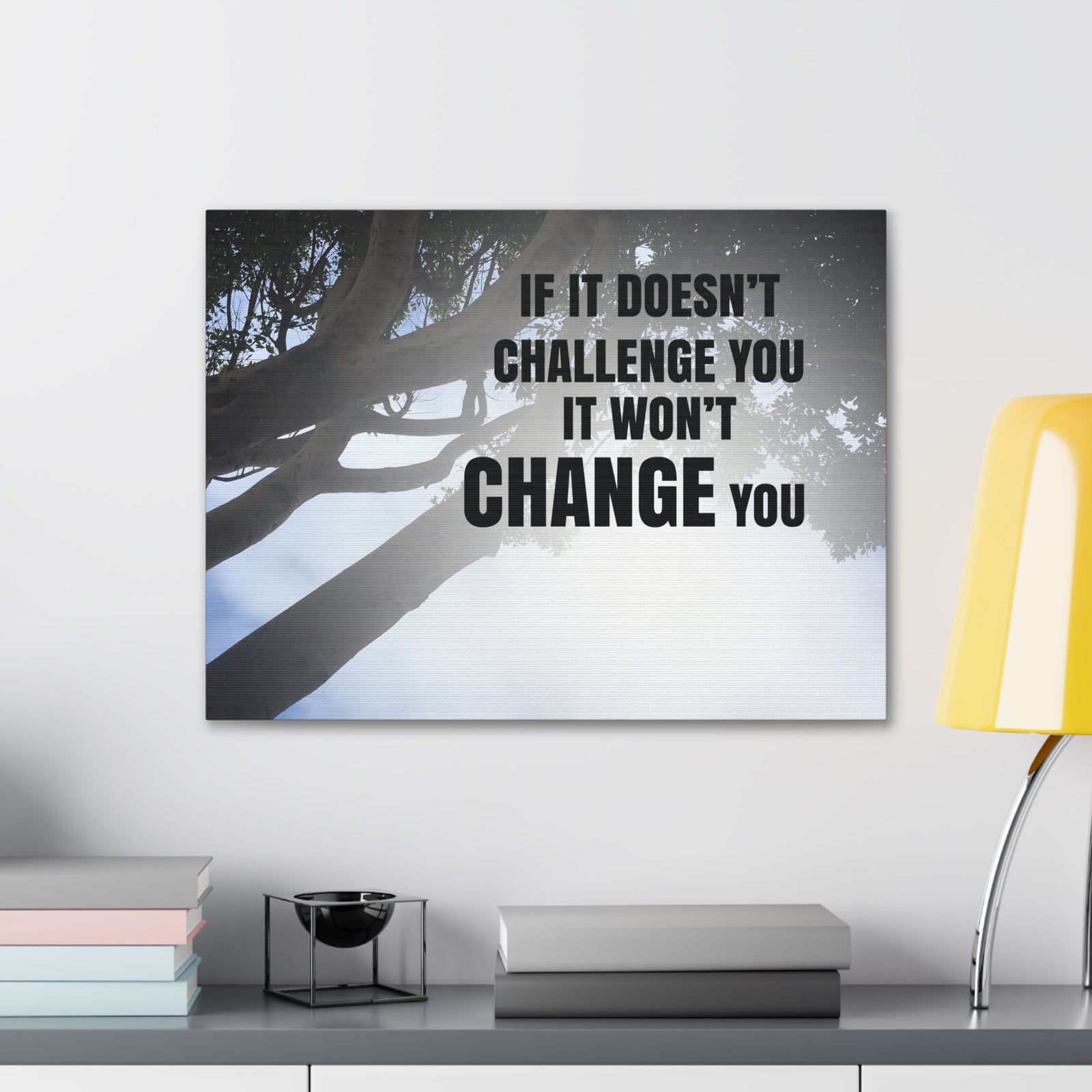 Inspirational Quote Canvas It Won't Change You Wall Art Motivational Motto Inspiring Prints Artwork Decor Ready to Hang-Express Your Love Gifts