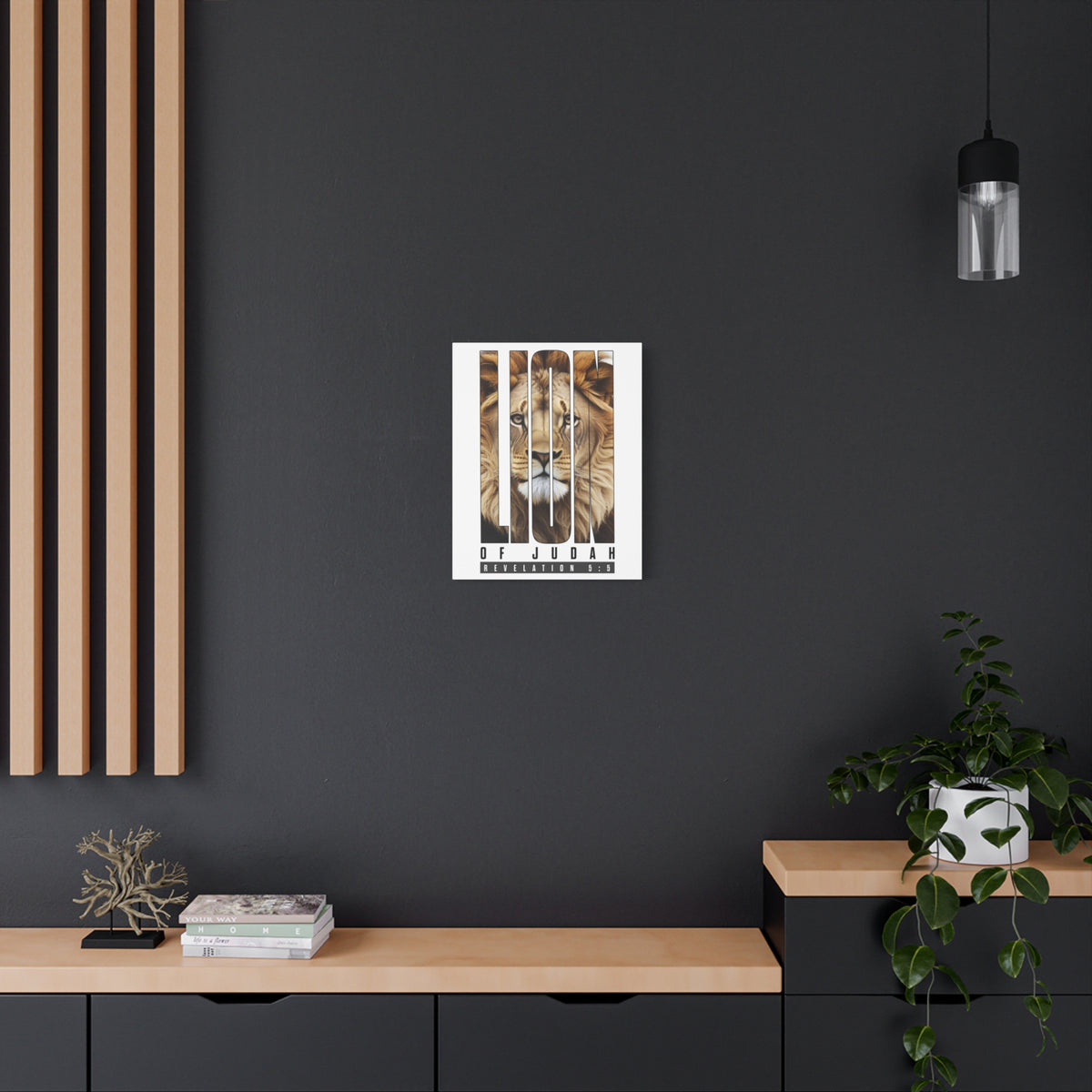 Scripture Walls Revelation 5:5 Lion of Judah Bible Verse Canvas Christian Wall Art Ready to Hang Unframed-Express Your Love Gifts