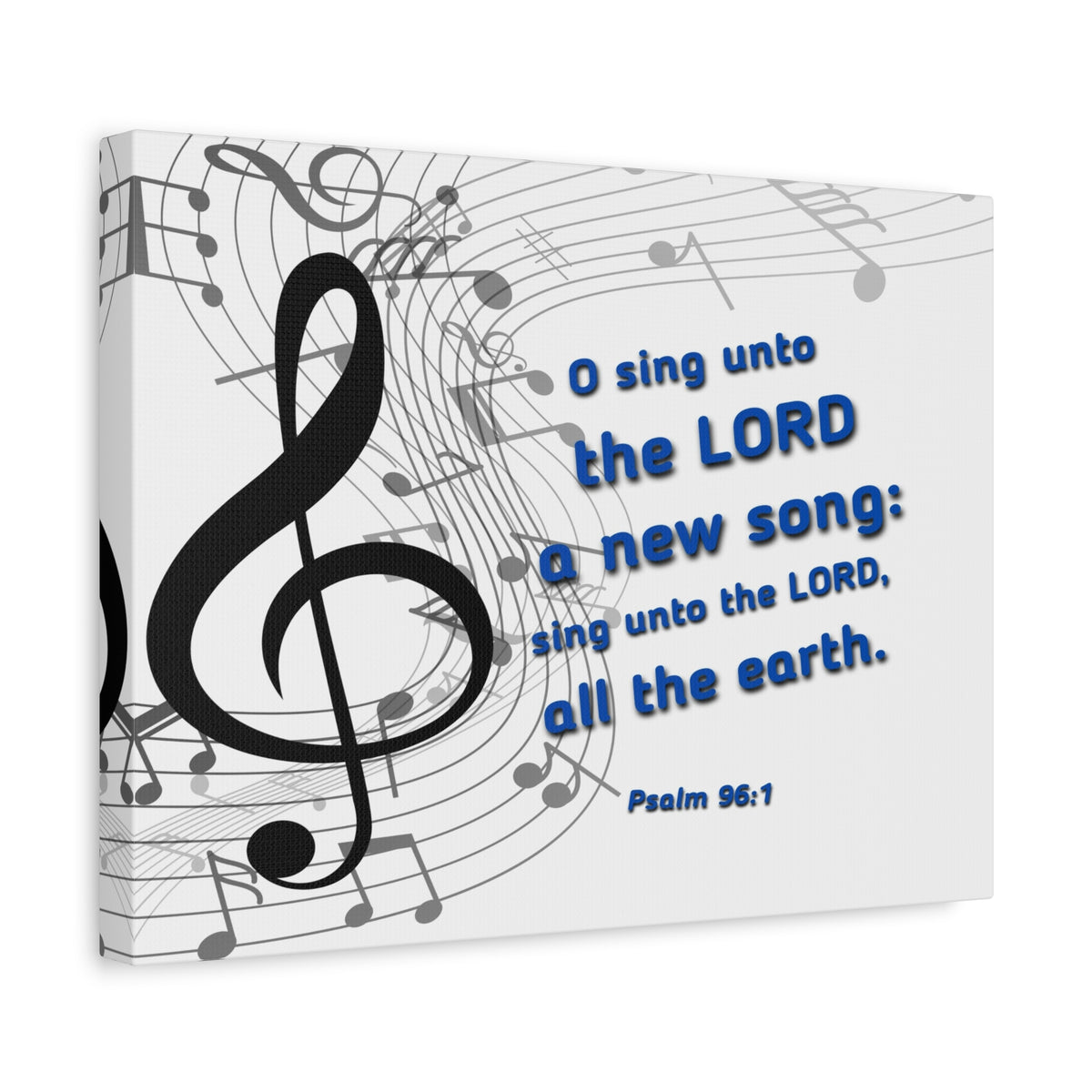 Scripture Canvas Sing Psalm 96:1 Christian Wall Art Bible Verse Print Ready to Hang-Express Your Love Gifts