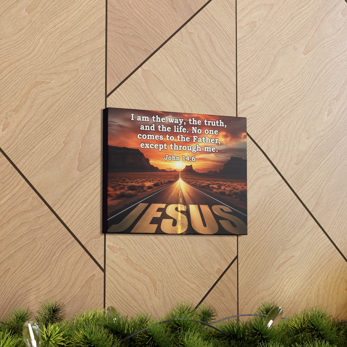 Scripture Walls Way Truth Life John 14:6 Christian Wall Art Print Ready to Hang Unframed-Express Your Love Gifts