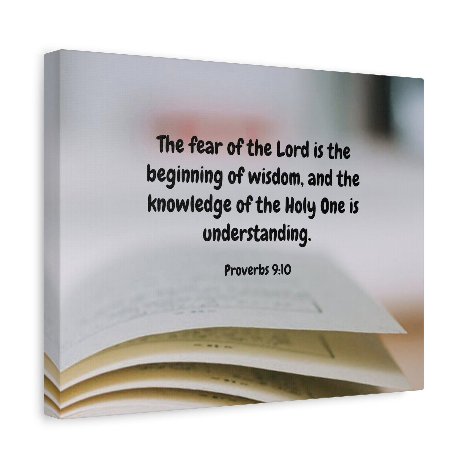 Scripture Walls Fear Of The Lord Proverbs 9:10 Bible Verse Canvas Christian Wall Art Ready to Hang-Express Your Love Gifts