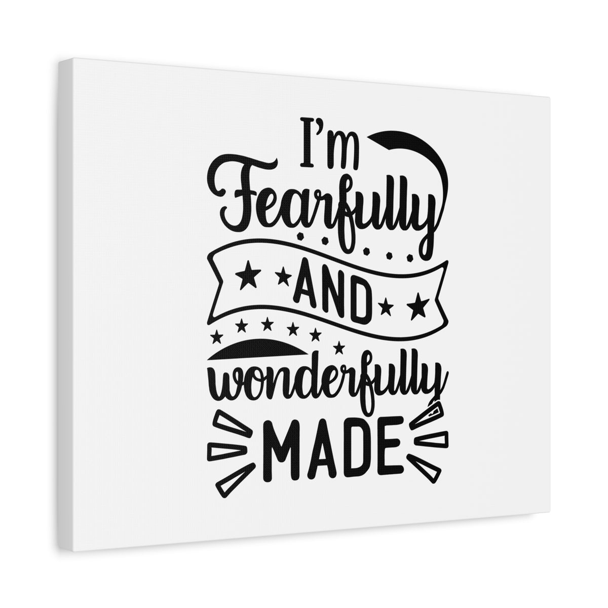 Scripture Canvas I'm Fearfully And Wonderfully Made Psalm 139:14 Christian Wall Art Bible Verse Print Ready to Hang-Express Your Love Gifts