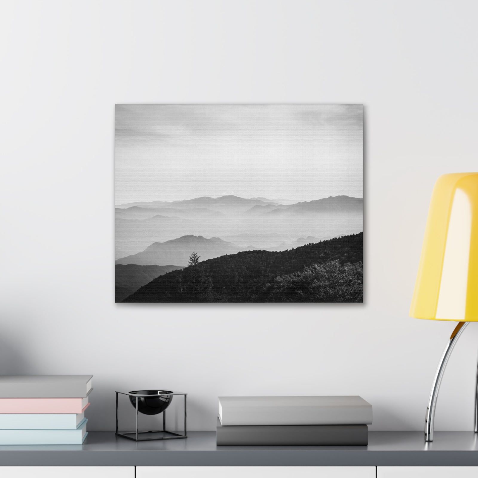 Misty Mountains Forest Nature Wilderness Photography Canvas Wall Art for Home Decor Ready-to-Hang-Express Your Love Gifts
