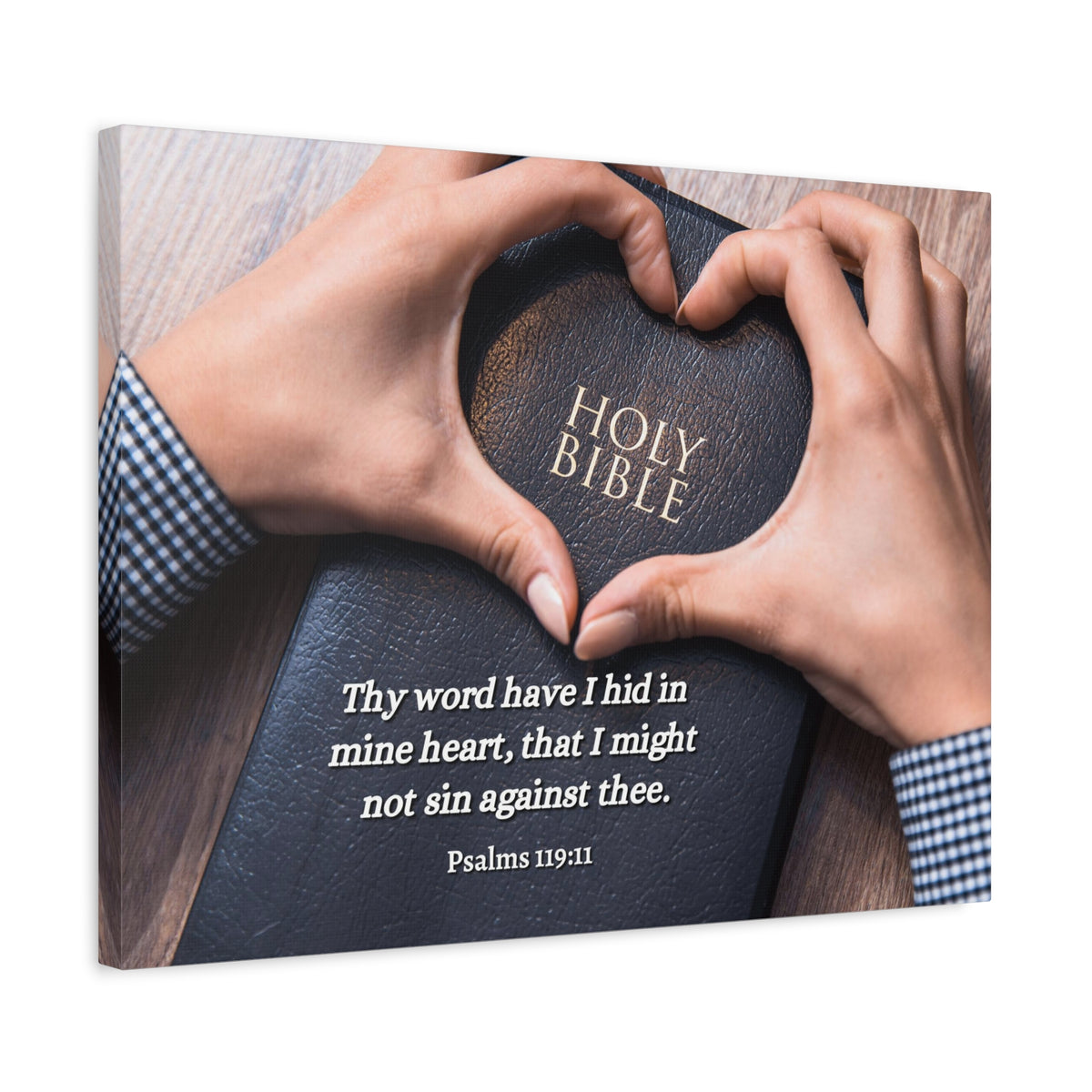 Scripture Walls Heart Psalms 119:11 Bible Verse Canvas Christian Wall Art Ready to Hang-Express Your Love Gifts