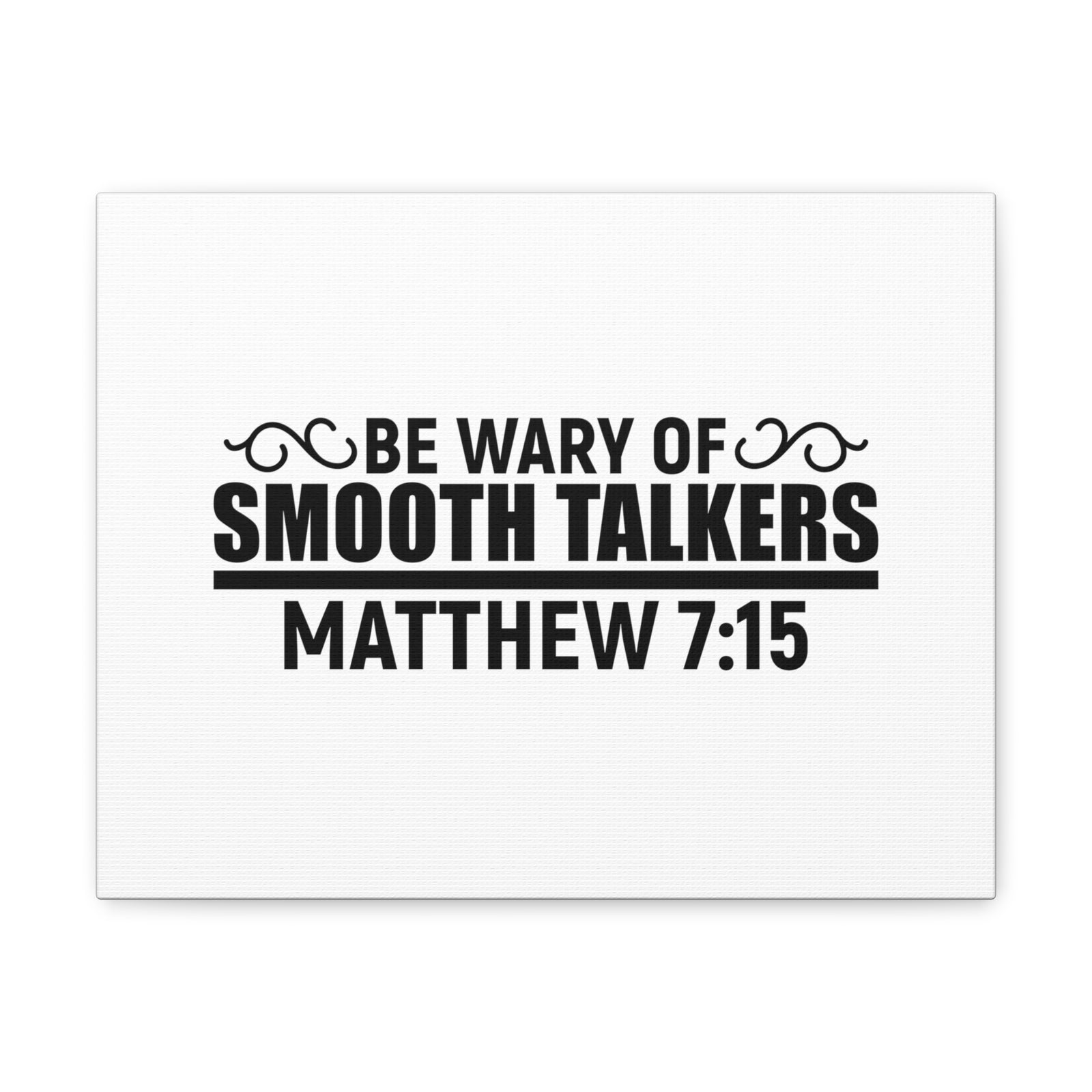 Scripture Walls Matthew 7:15 Be Wary of Smooth Talkers Bible Verse Canvas Christian Wall Art Ready to Hang Unframed-Express Your Love Gifts