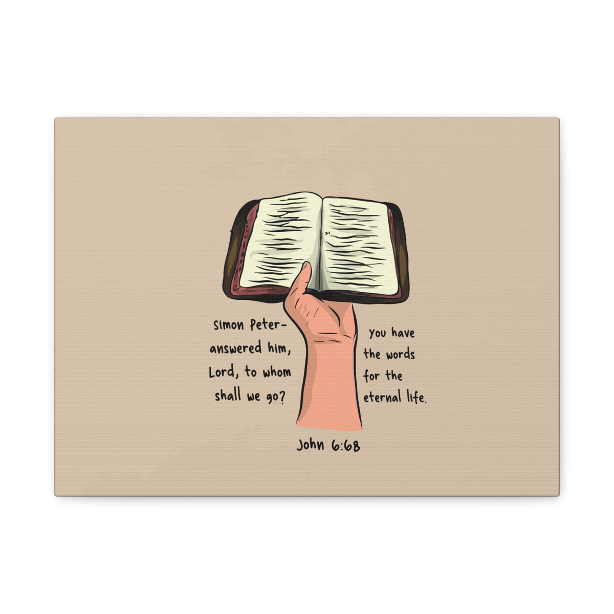 Scripture Walls Lord To Whom Shall We Go John 6:68 Bible Verse Canvas Christian Wall Art Ready To Hang-Express Your Love Gifts