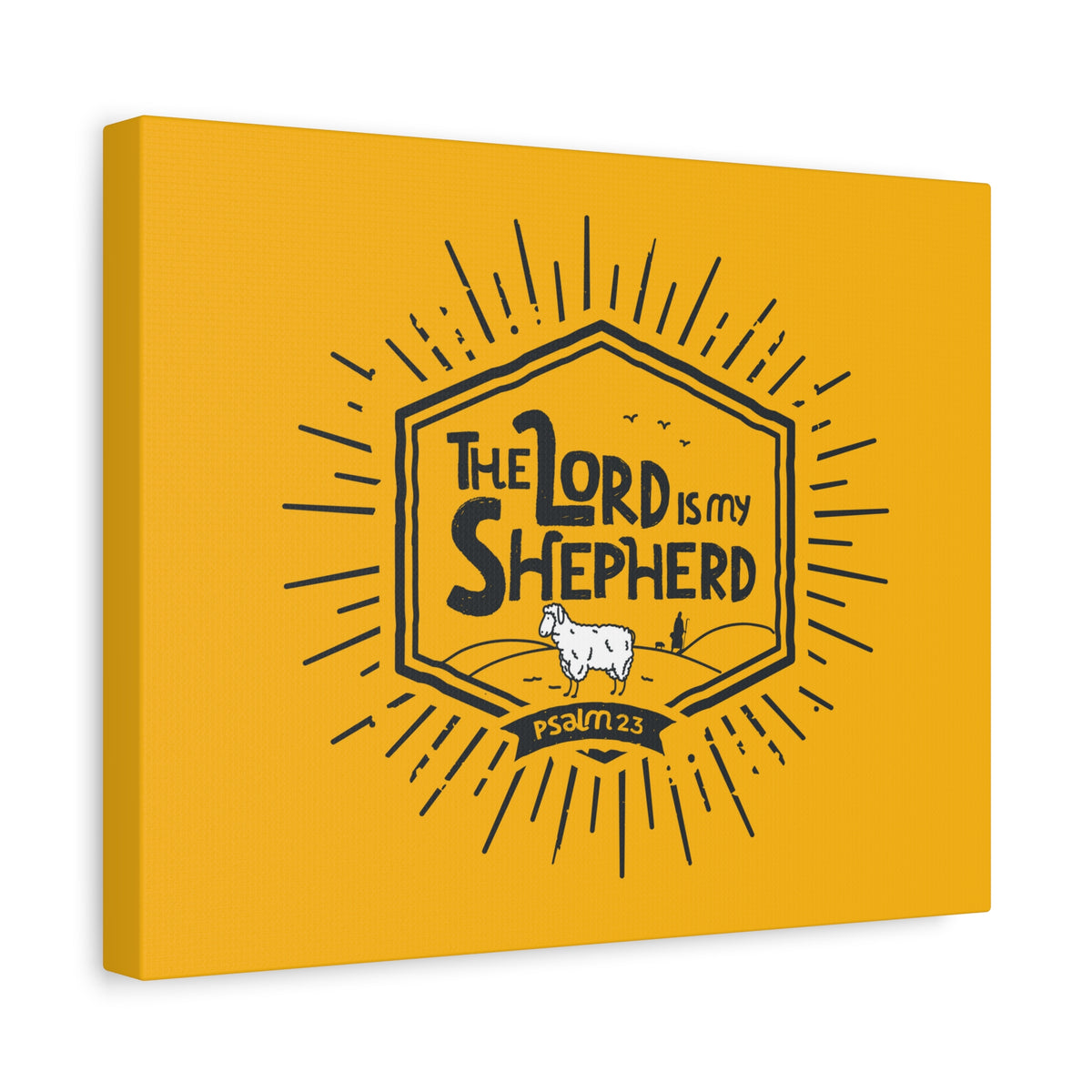 Scripture Canvas The Lord Is My Shepherd Psalm 23 Christian Wall Art Bible Verse Print Ready to Hang-Express Your Love Gifts