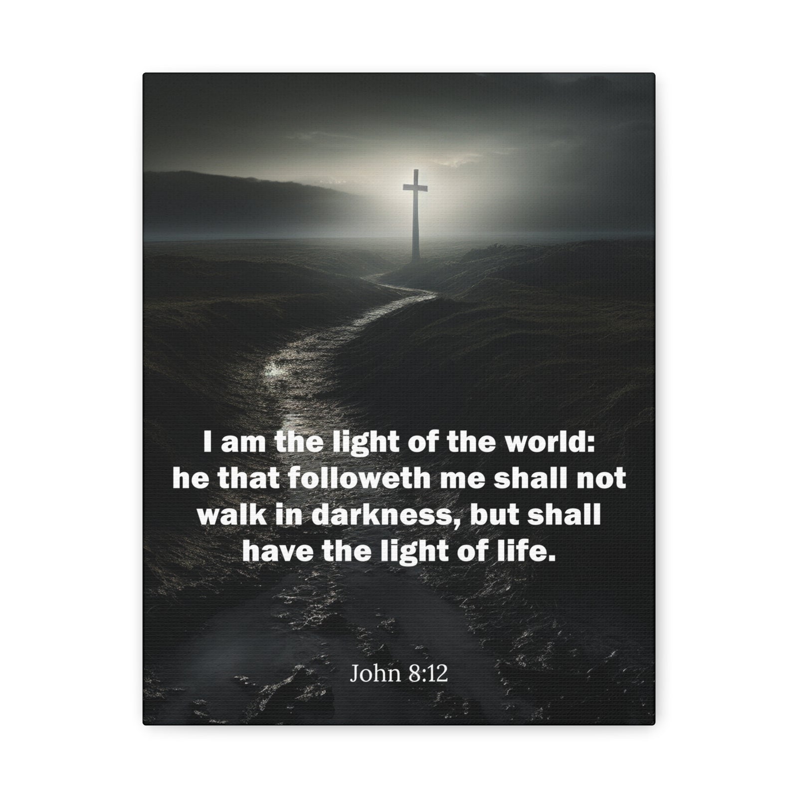 Scripture Walls I Am the Light of the World John 8:12 Christian Wall Art Print Ready to Hang Unframed-Express Your Love Gifts