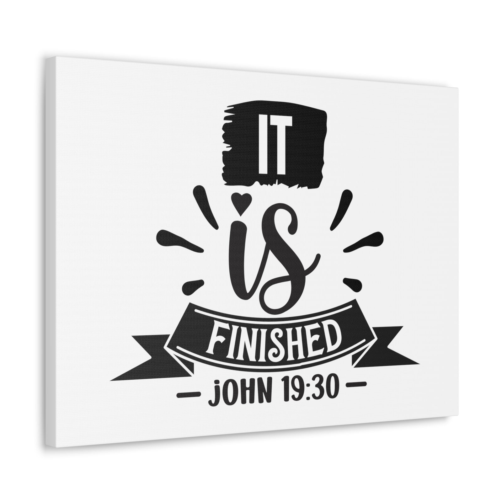 Scripture Walls John 19:30 It Is Finished Bible Verse Canvas Christian Wall Art Ready to Hang Unframed-Express Your Love Gifts