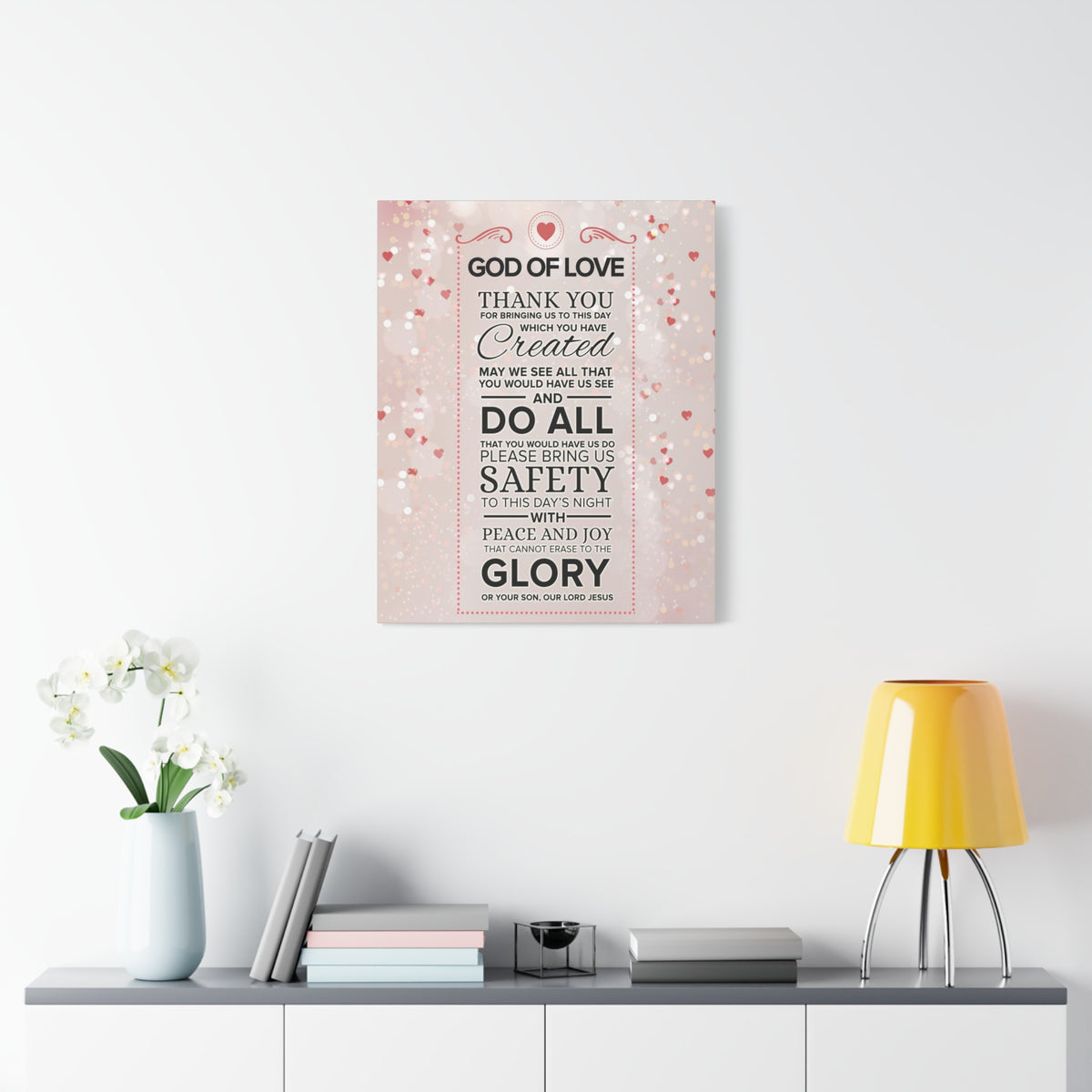 Scripture Walls God of Love Psalm 100:4 Prayer Wall Decor Bible Print Ready to Hang Wall Art-Express Your Love Gifts