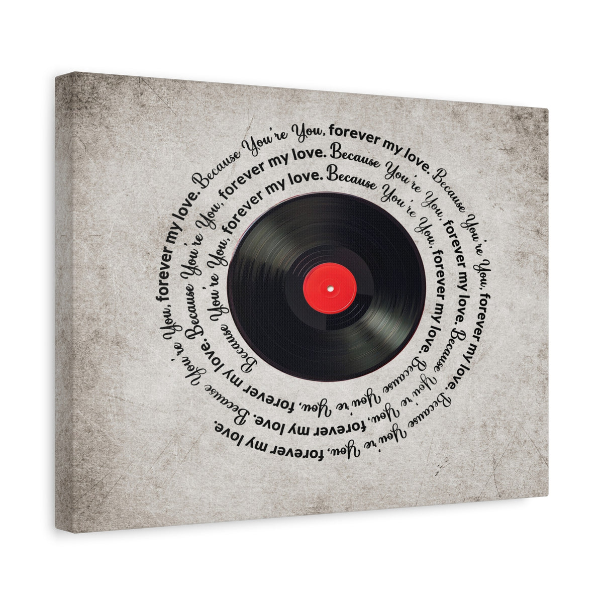 Personalized To My Wife Forever My Love Vinyl Record Canvas Wall Art – Perfect Gift for Music Lovers & Soulmates-Express Your Love Gifts