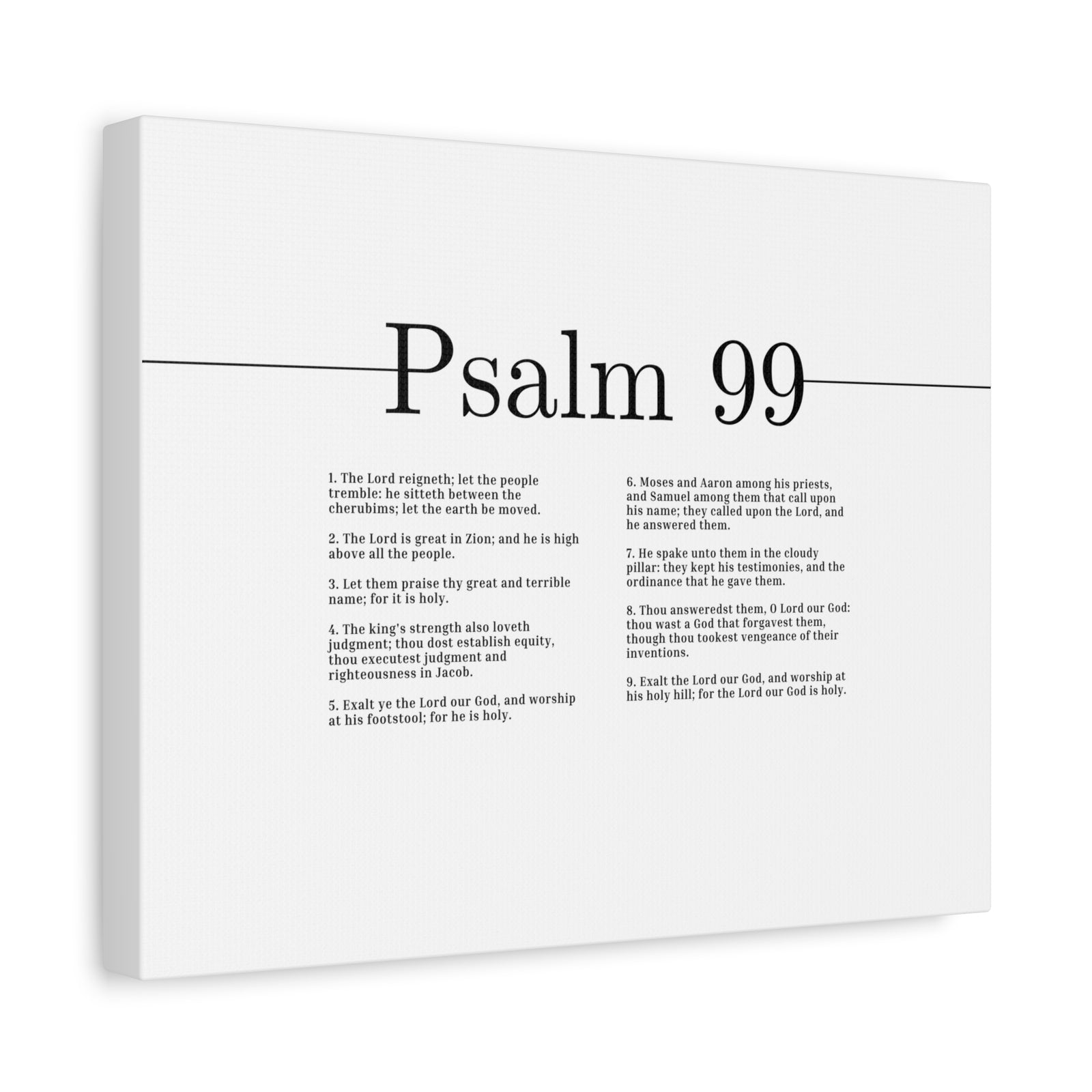 Scripture Canvas For The Lord Our God Is Holy Psalm 99 Christian Wall Art Bible Verse Print Ready to Hang-Express Your Love Gifts