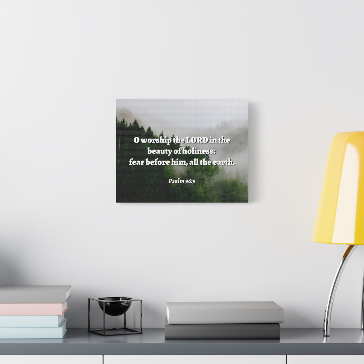 Scripture Walls Beauty Of Holiness Psalm 96:9 Bible Verse Canvas Christian Wall Art Ready to Hang-Express Your Love Gifts