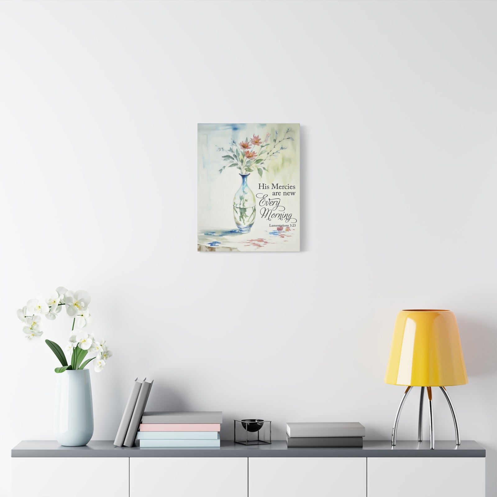 Scripture Walls Lamentations 3:23 Every Morning Bible Verse Canvas Christian Wall Art Ready to Hang Unframed-Express Your Love Gifts
