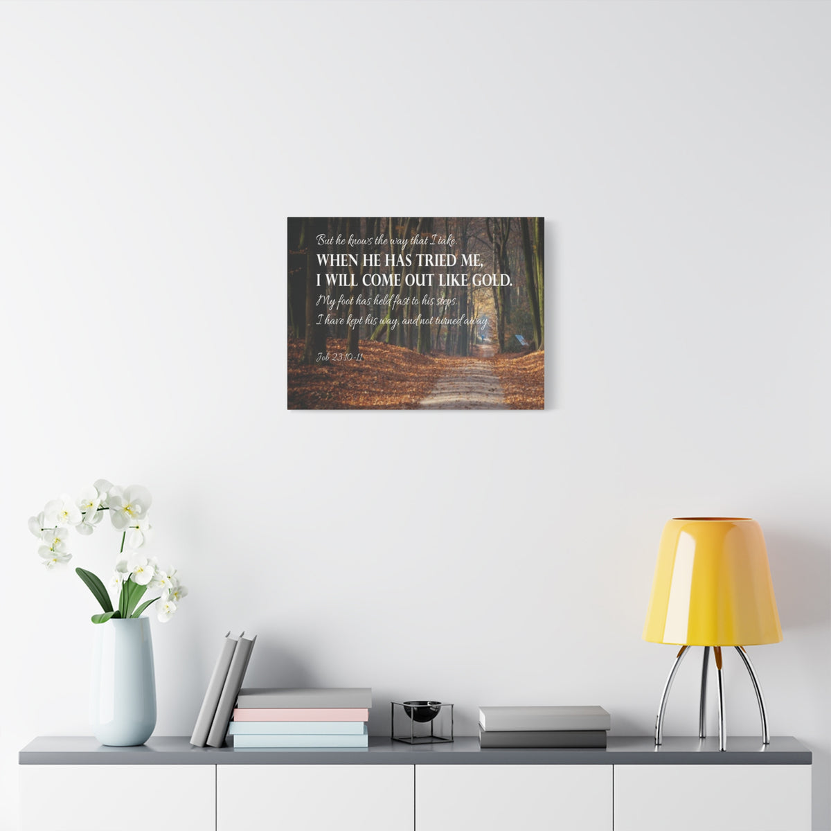 Bible Verse Canvas Come Out Like Gold Job 23:10-11 Scripture Wall Art Christian Home Decor-Express Your Love Gifts